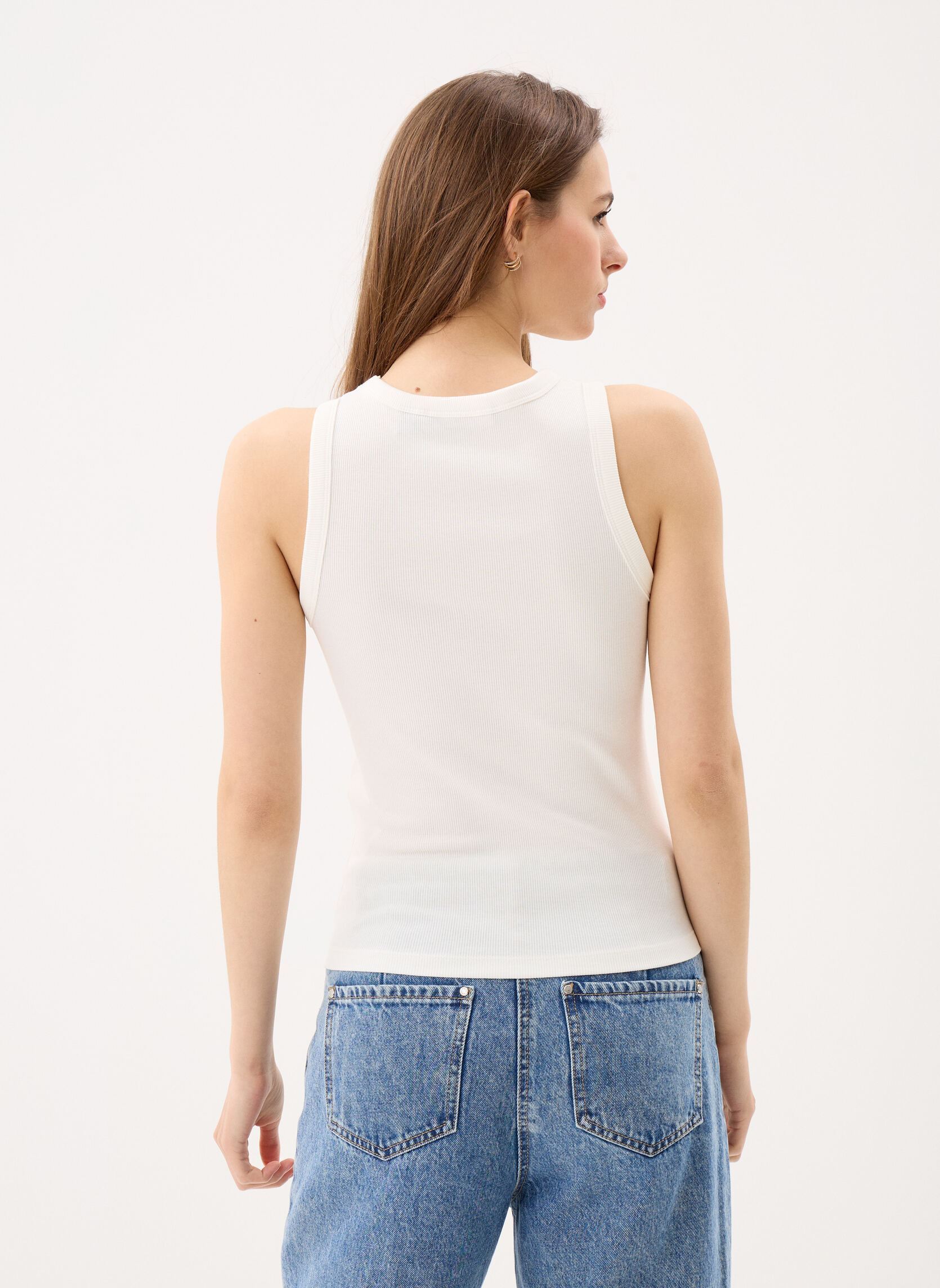 Débardeurs Vmnaja Tank Top Box Jrs femme blanc Vero Moda Débardeurs Vmnaja Tank Top Box Jrs femme blanc Snow white