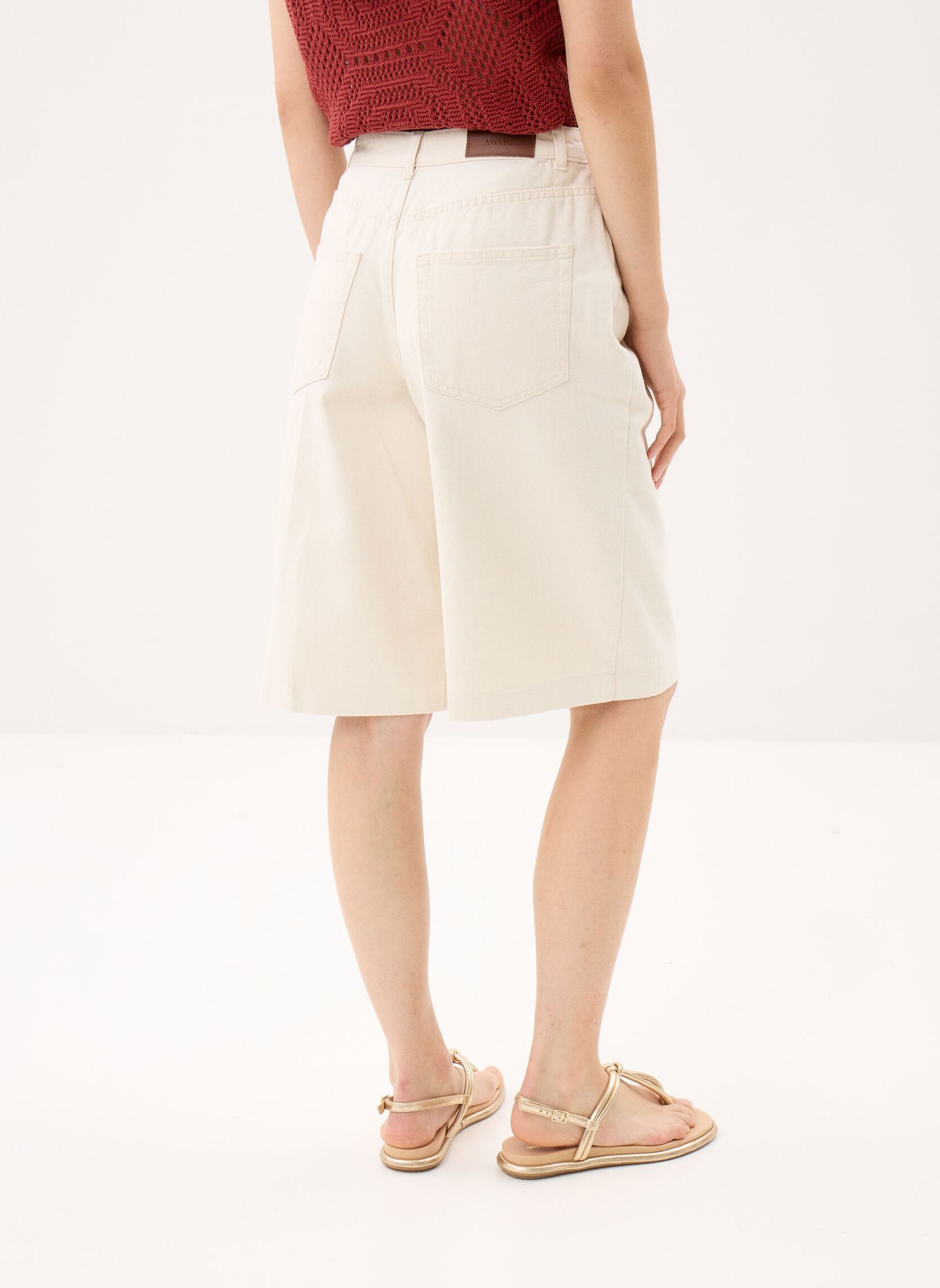 Shorts Awelis Hr Ecru Denim Shorts dames wit Vero Moda Shorts Awelis Hr Ecru Denim Shorts dames wit Ecru