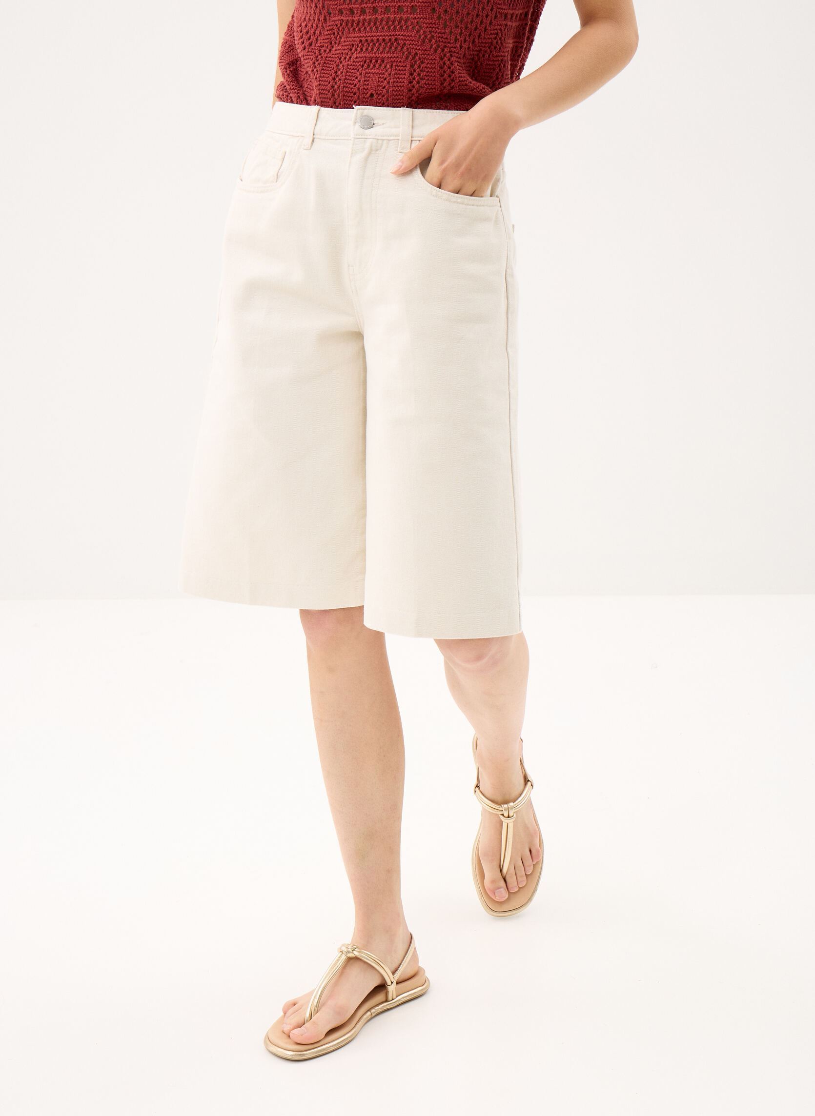 Vêtements Vero Moda Awelis Hr Ecru Shorts pour