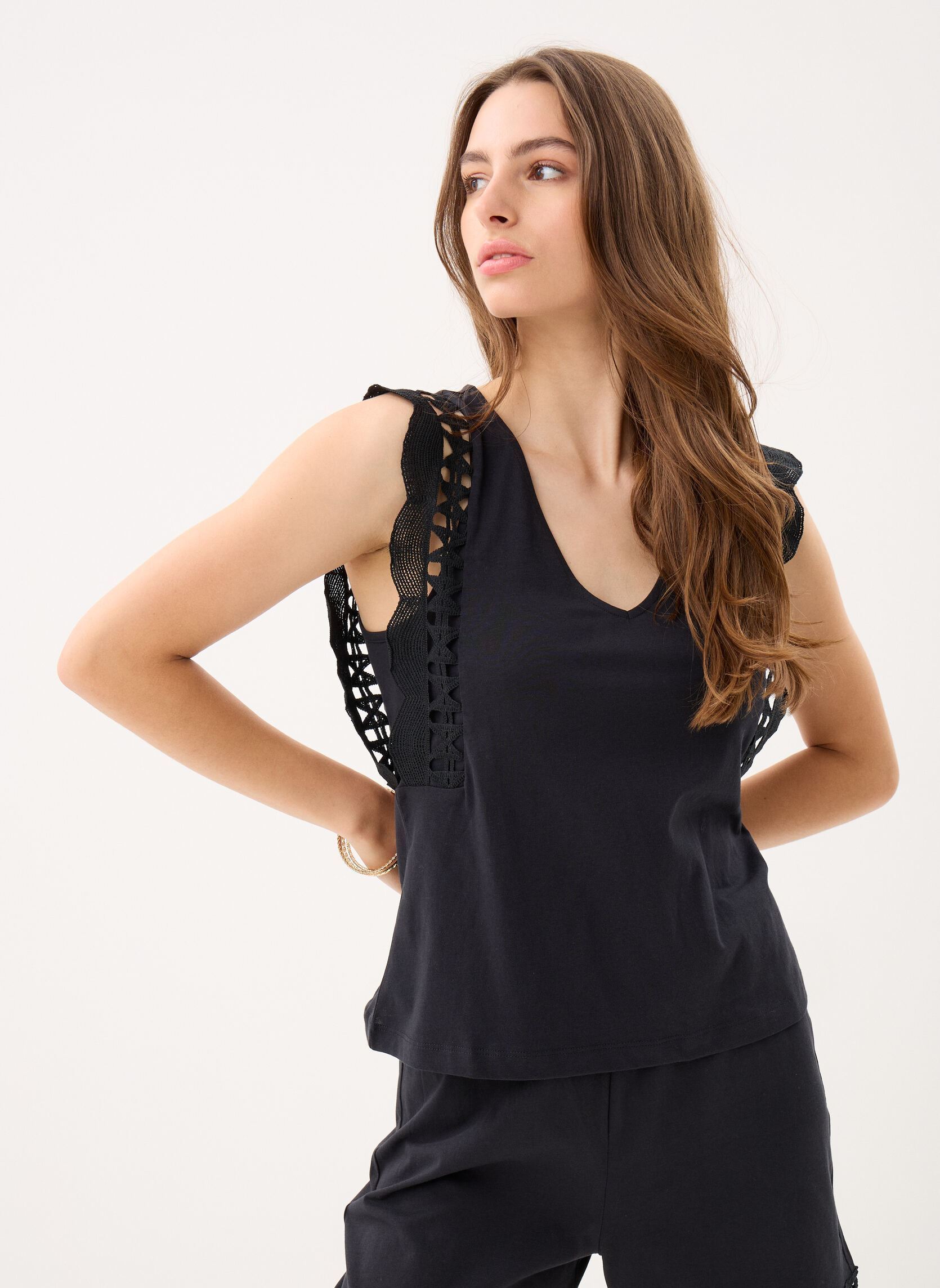 Vêtements Vero Moda Vmgabby Sl V Neck Top Jrs Ga pour