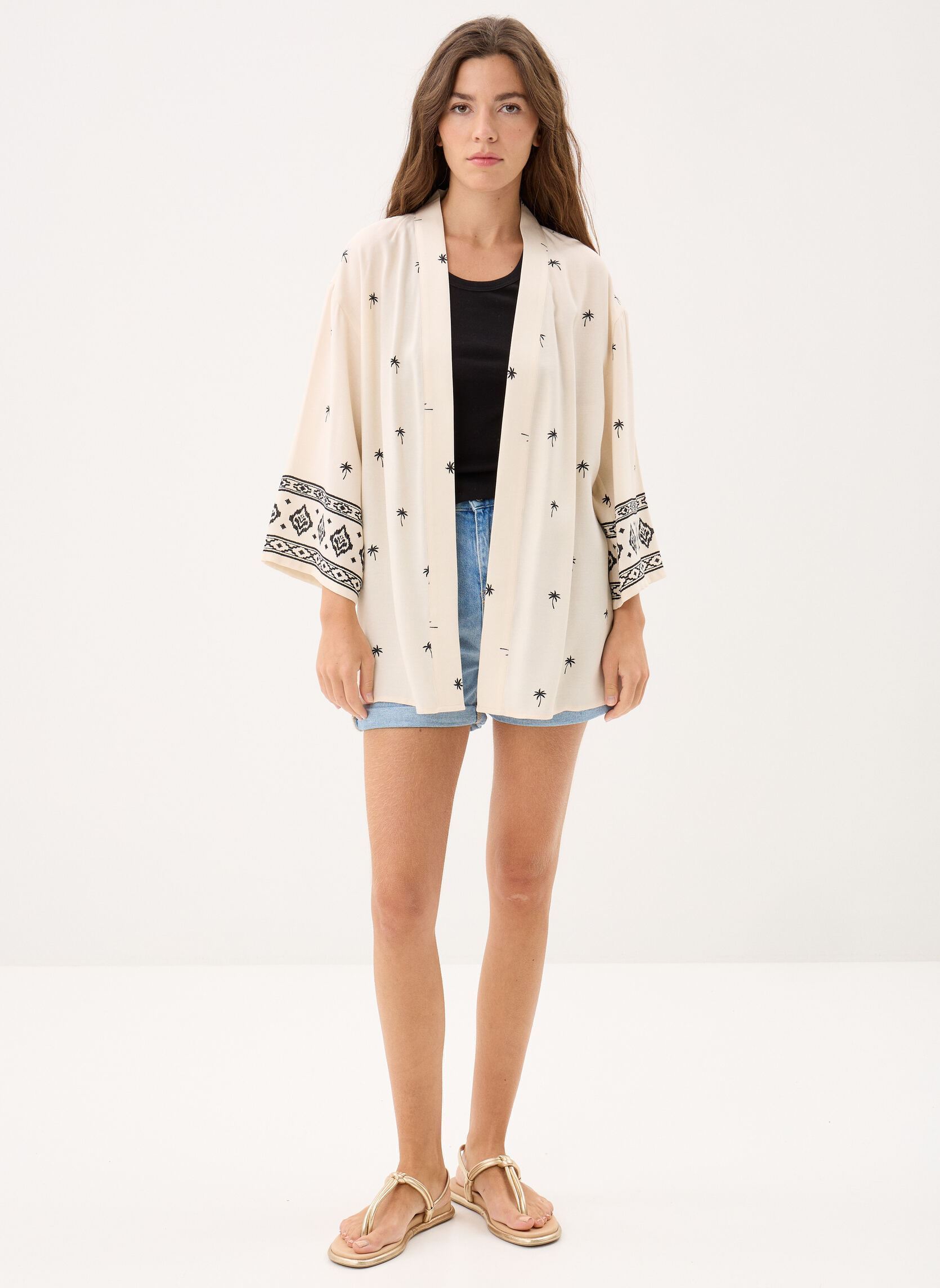 Vestes Vmkai 3/4 Kimono Wvn Btq Fr femme beige Vero Moda Vestes Vmkai 3/4 Kimono Wvn Btq Fr femme beige Birch