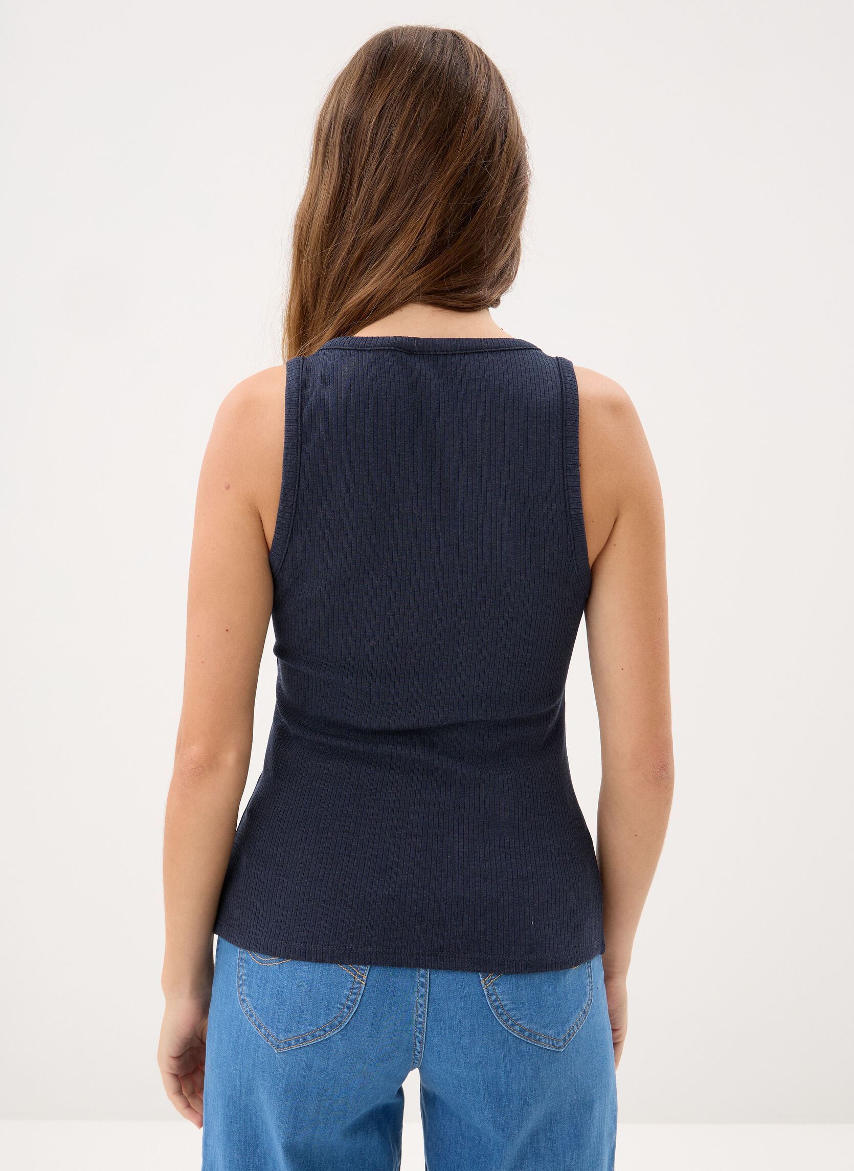 Débardeurs Vmkiki S/L O-Neck Top Jrs Btq femme bleu Vero Moda Débardeurs Vmkiki S/L O-Neck Top Jrs Btq femme bleu NAVY BLAZER