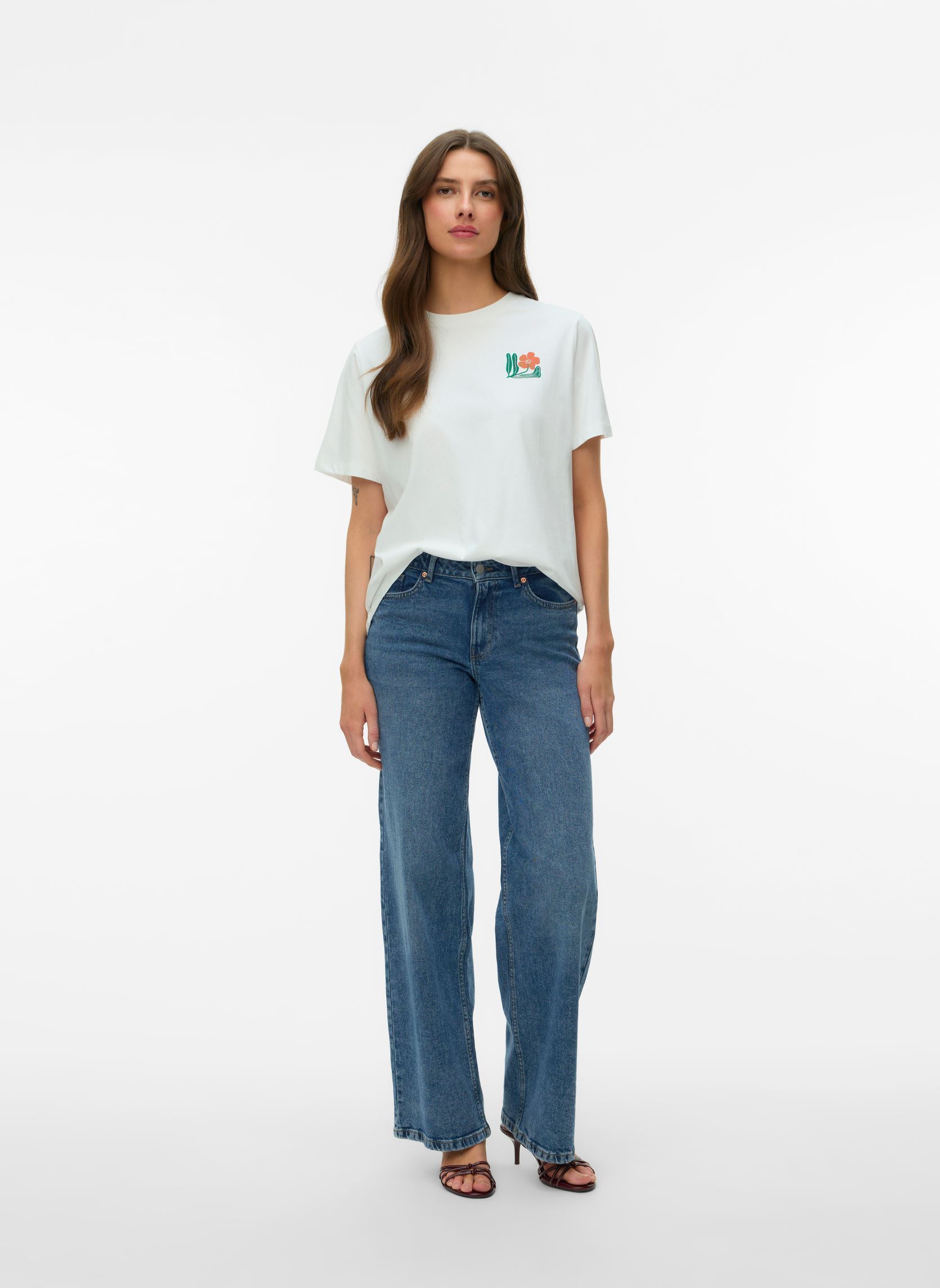 Débardeurs Vmmariane Caty Ss Top Box Jrs femme blanc Vero Moda Débardeurs Vmmariane Caty Ss Top Box Jrs femme blanc Snow white