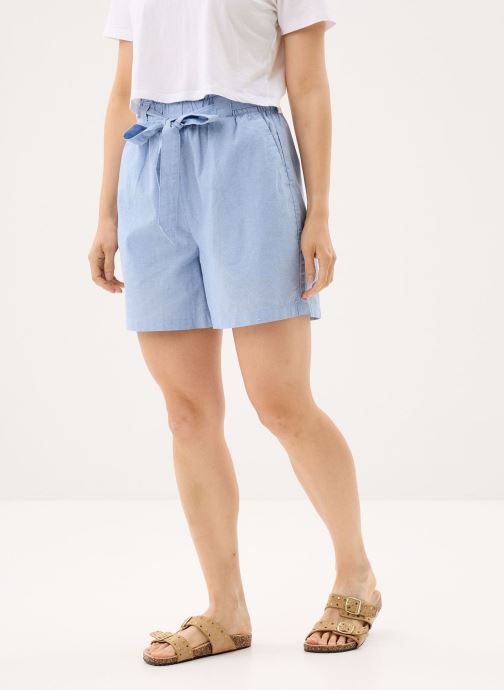 Vero Moda Pantaloncini Vmnorma Hw Paperbag Chambray Shorts donna blu
