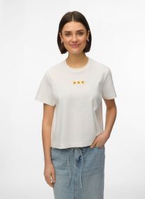 Tee-shirts Vmsara Mette Ss Top Box Jrs Noos femme blanc Vero Moda Tee-shirts Vmsara Mette Ss Top Box Jrs Noos femme blanc Snow white