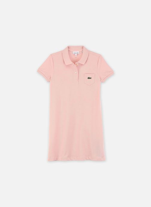 Lacoste Jurken Pique Polo Dress meisjes roze
