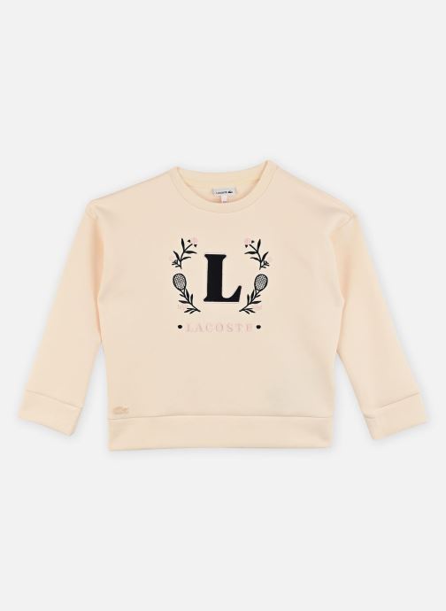 Lacoste Kapuzenpullover Spacer Knit Oversized Crew mädchen orange