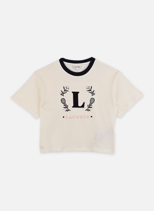 Lacoste Kurzarm-T-Shirts Crest Relaxed Tee mädchen weiß
