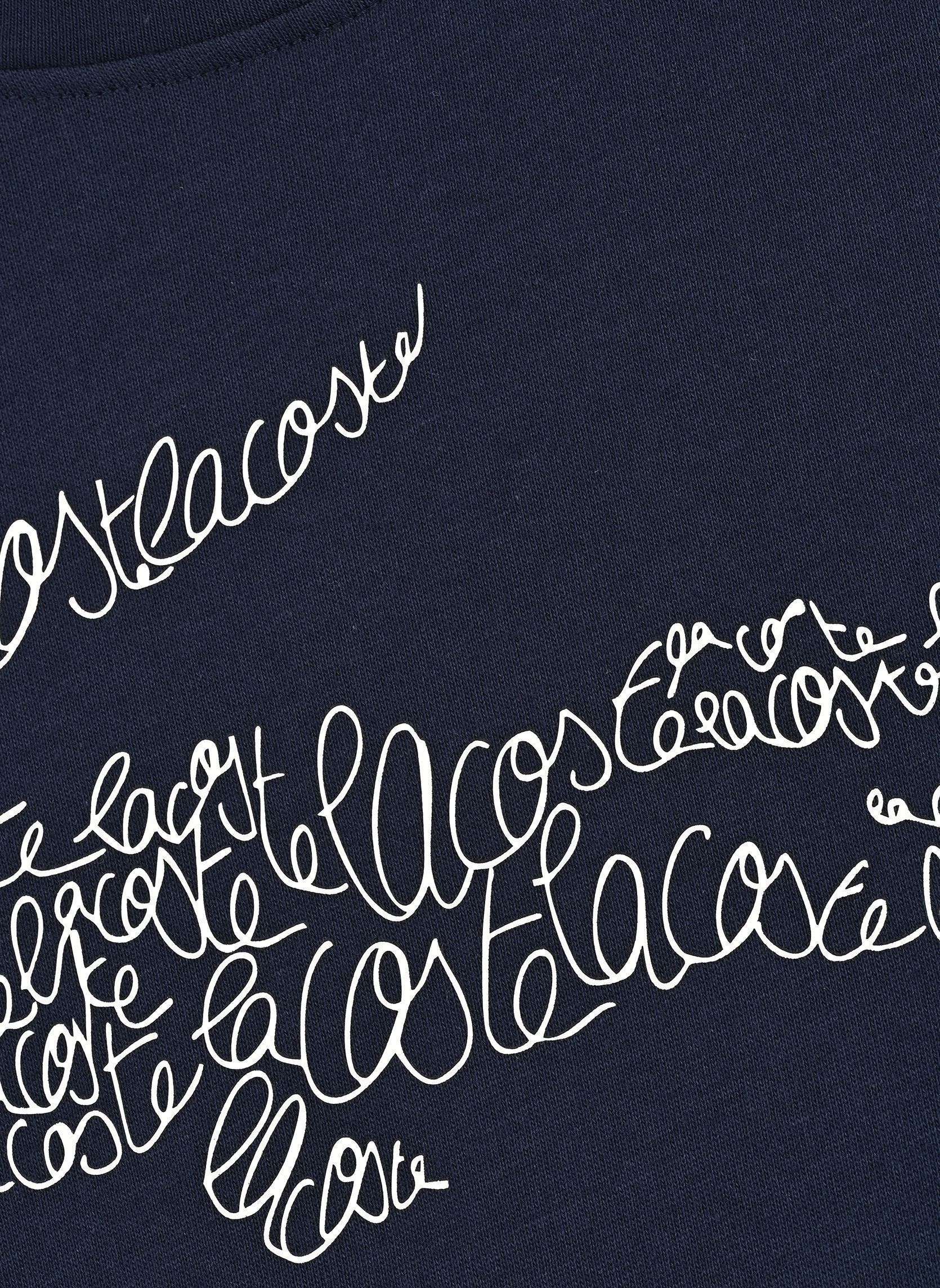 Tee-shirts manches courtes Script Croc Graphic Tee garçon bleu Lacoste Tee-shirts manches courtes Script Croc Graphic Tee garçon bleu Marine