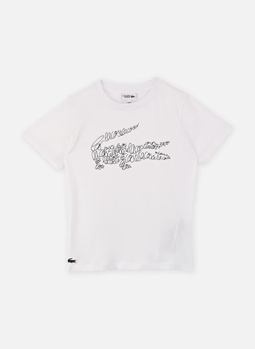 Lacoste Tee-shirts manches courtes Script Croc Graphic Tee garçon blanc