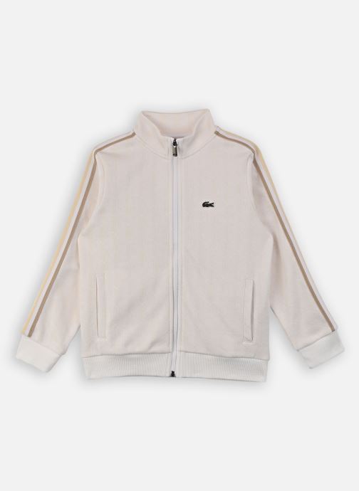 Lacoste Giacche da tuta Monogram Full Zip Top bambino bianco