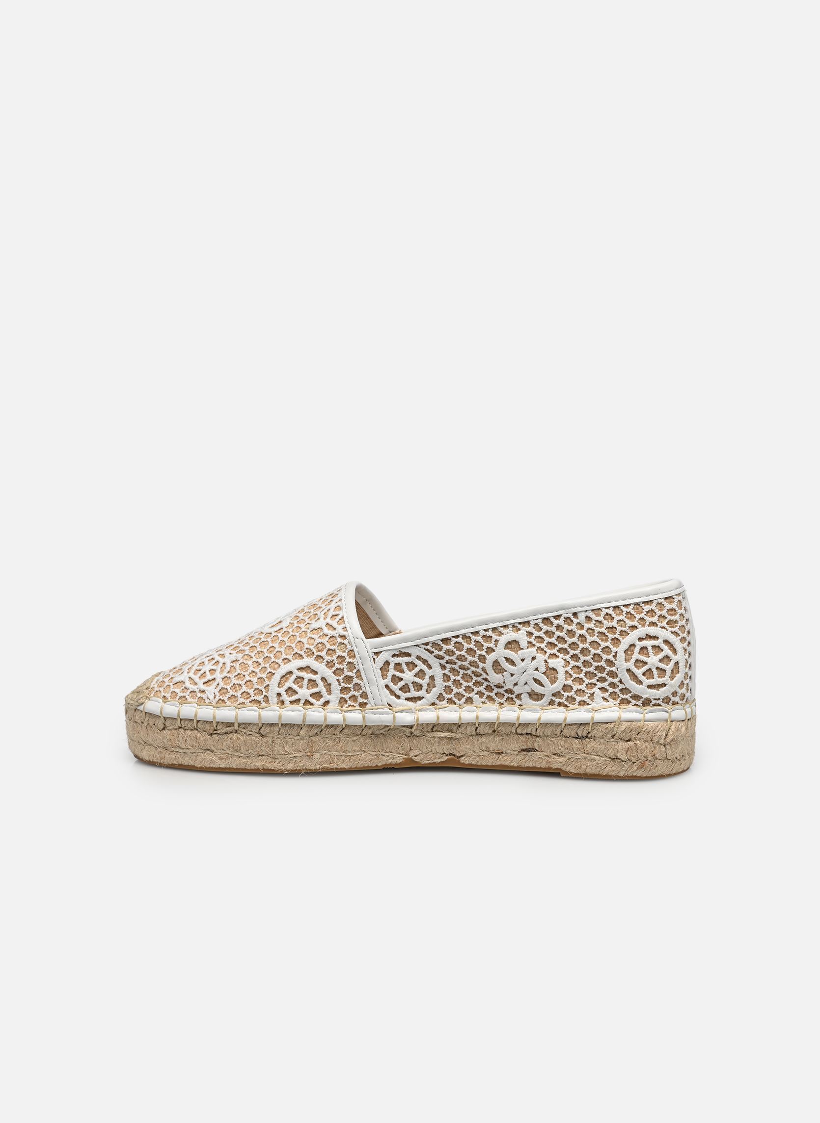 Flache Espadrilles JOELYNN damen weiß Guess Flache Espadrilles JOELYNN damen weiß White Natural