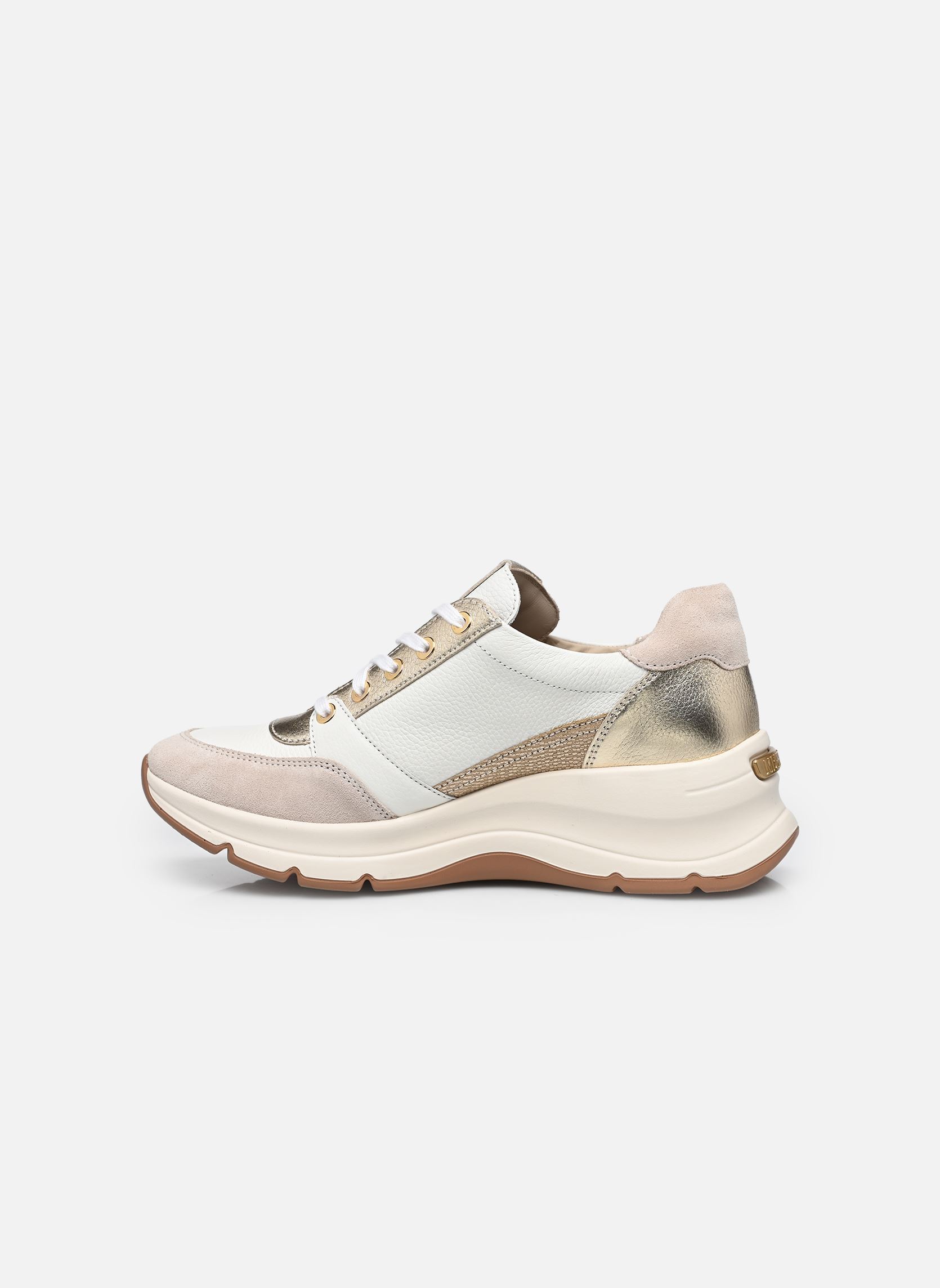 Baskets compensées Hanouk femme beige Mephisto Baskets compensées Hanouk femme beige Fog