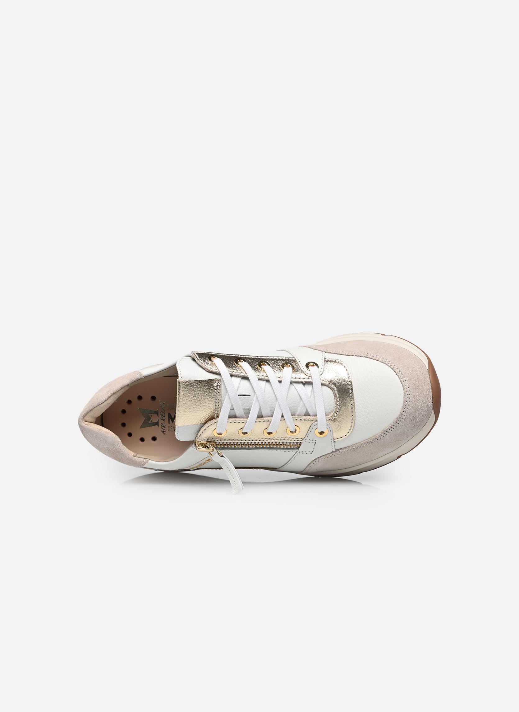 Baskets compensées Hanouk femme beige Mephisto Baskets compensées Hanouk femme beige Fog