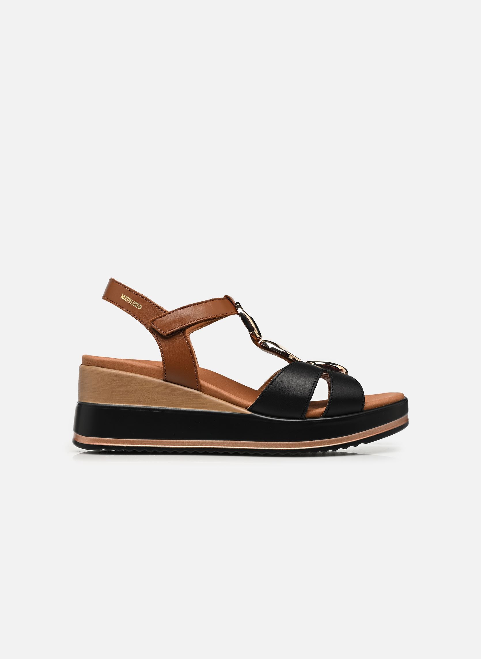 Sandalias y plataformas de cuña Sallie mujer negro Mephisto Sandalias y plataformas de cuña Sallie mujer negro Black