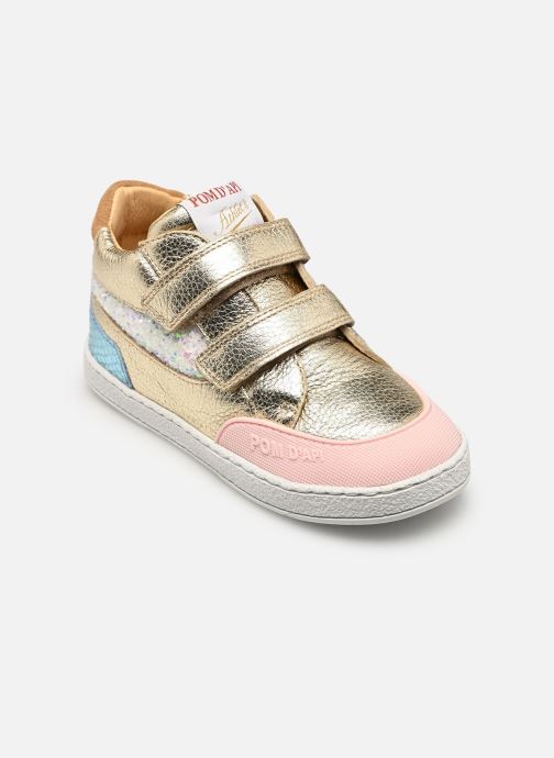 Pom d Api Baskets hautes Mousse Backy garçon or et bronze