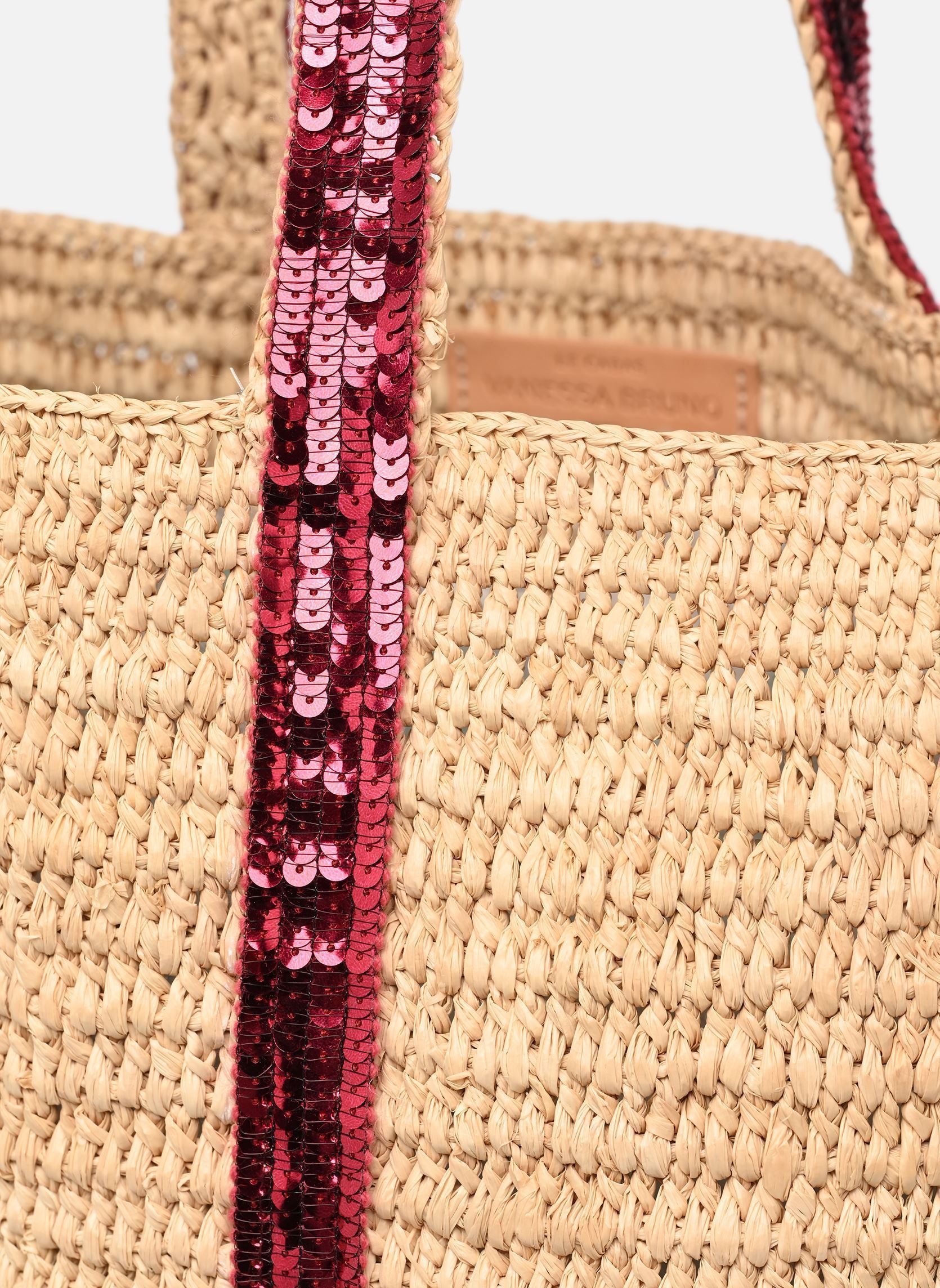 Shopper Cabas M Raphia et Paillettes N damen rot Vanessa Bruno Shopper Cabas M Raphia et Paillettes N damen rot LIPSTICK