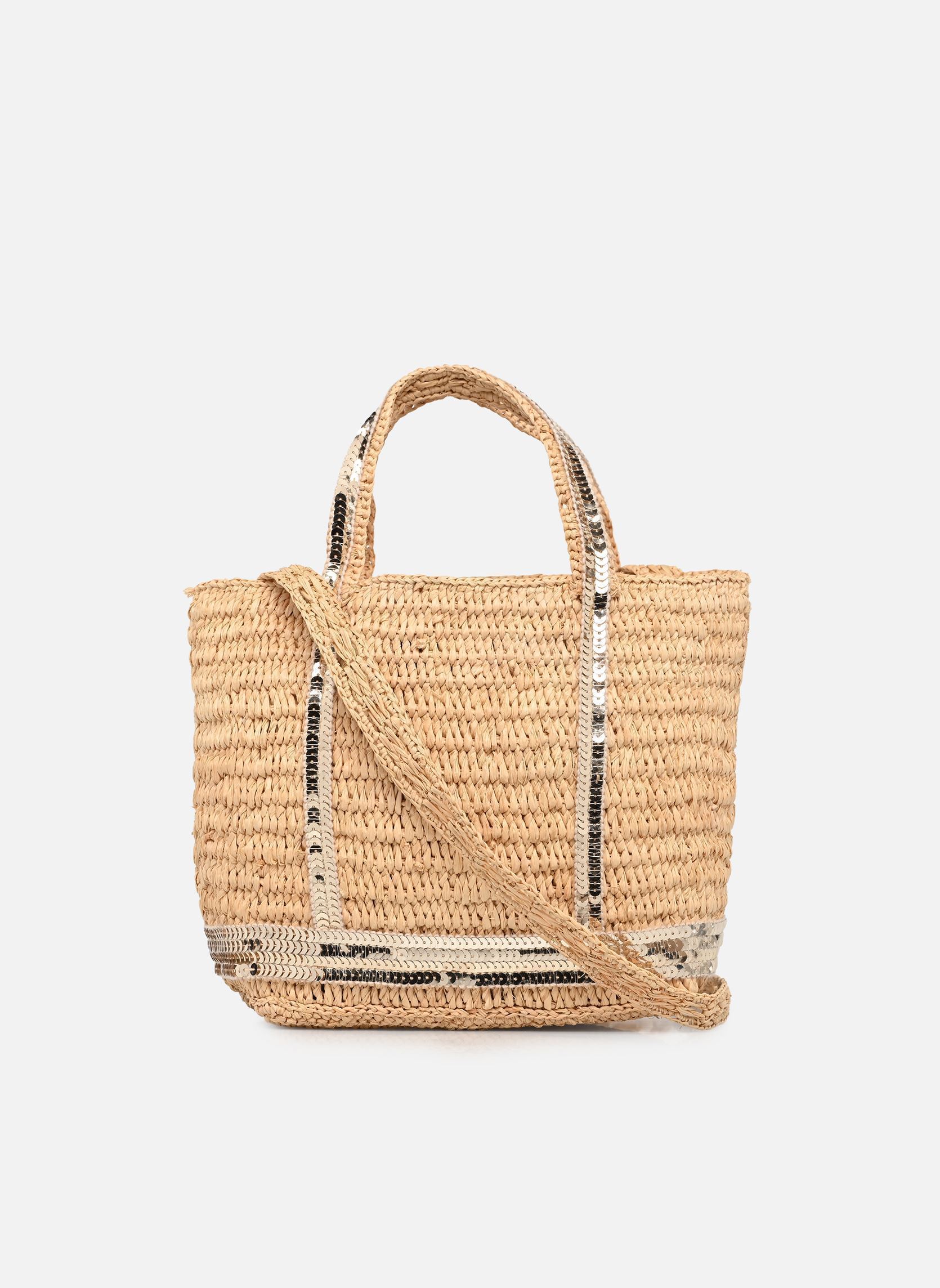 Cabas Cabas XS Raphia et Paillettes femme beige Vanessa Bruno Cabas Cabas XS Raphia et Paillettes femme beige OR