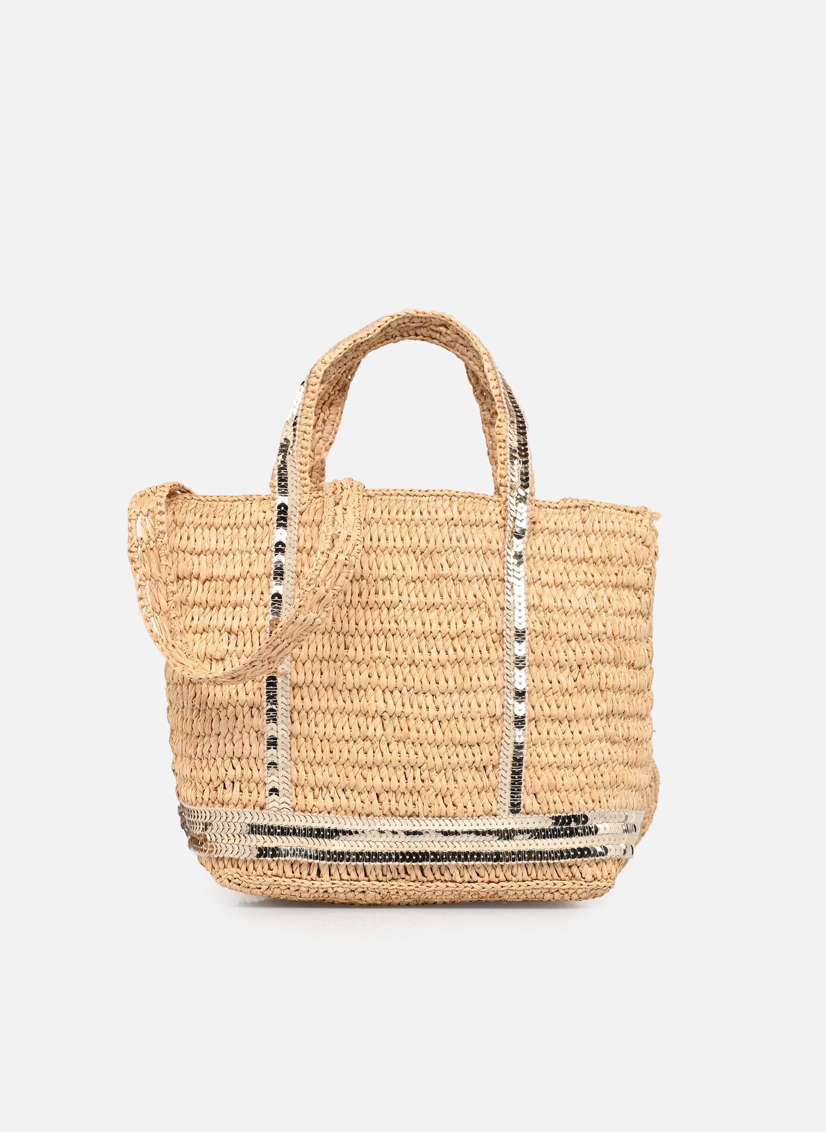 Cabas Cabas XS Raphia et Paillettes femme beige Vanessa Bruno Cabas Cabas XS Raphia et Paillettes femme beige OR