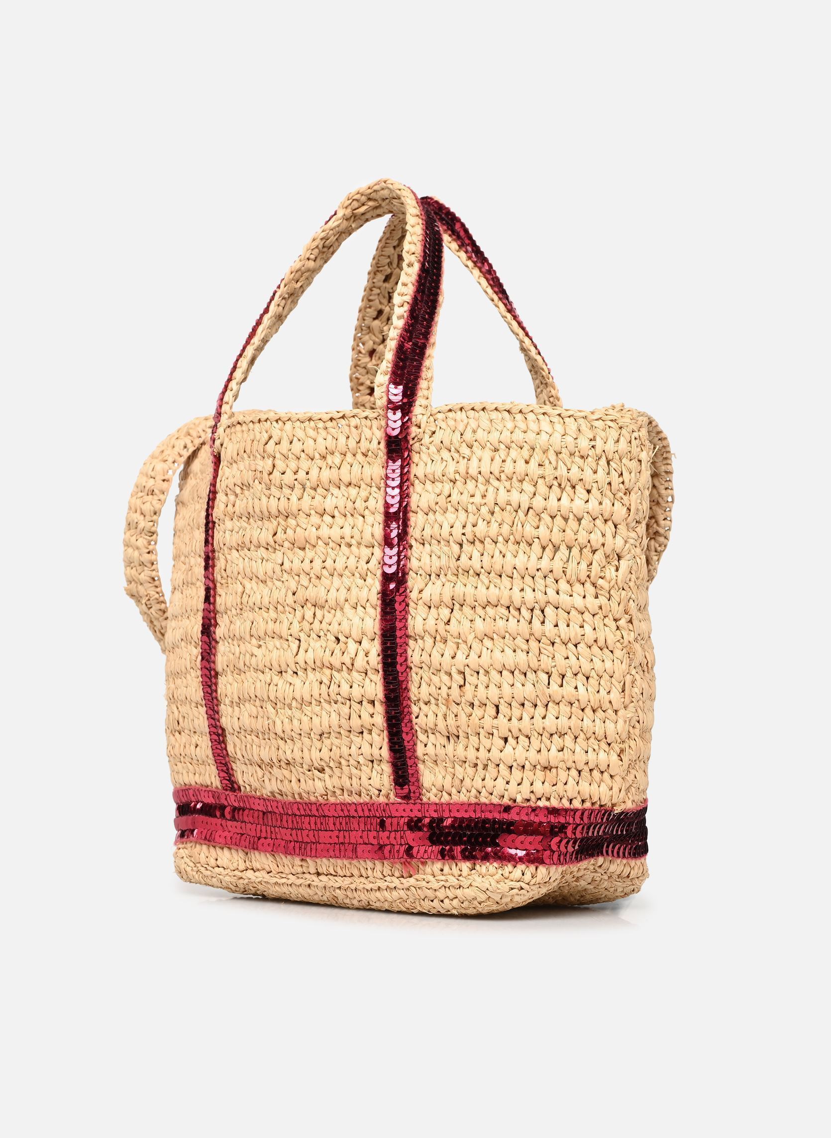 Cabas Cabas XS Raphia et Paillettes femme rouge Vanessa Bruno Cabas Cabas XS Raphia et Paillettes femme rouge LIPSTICK