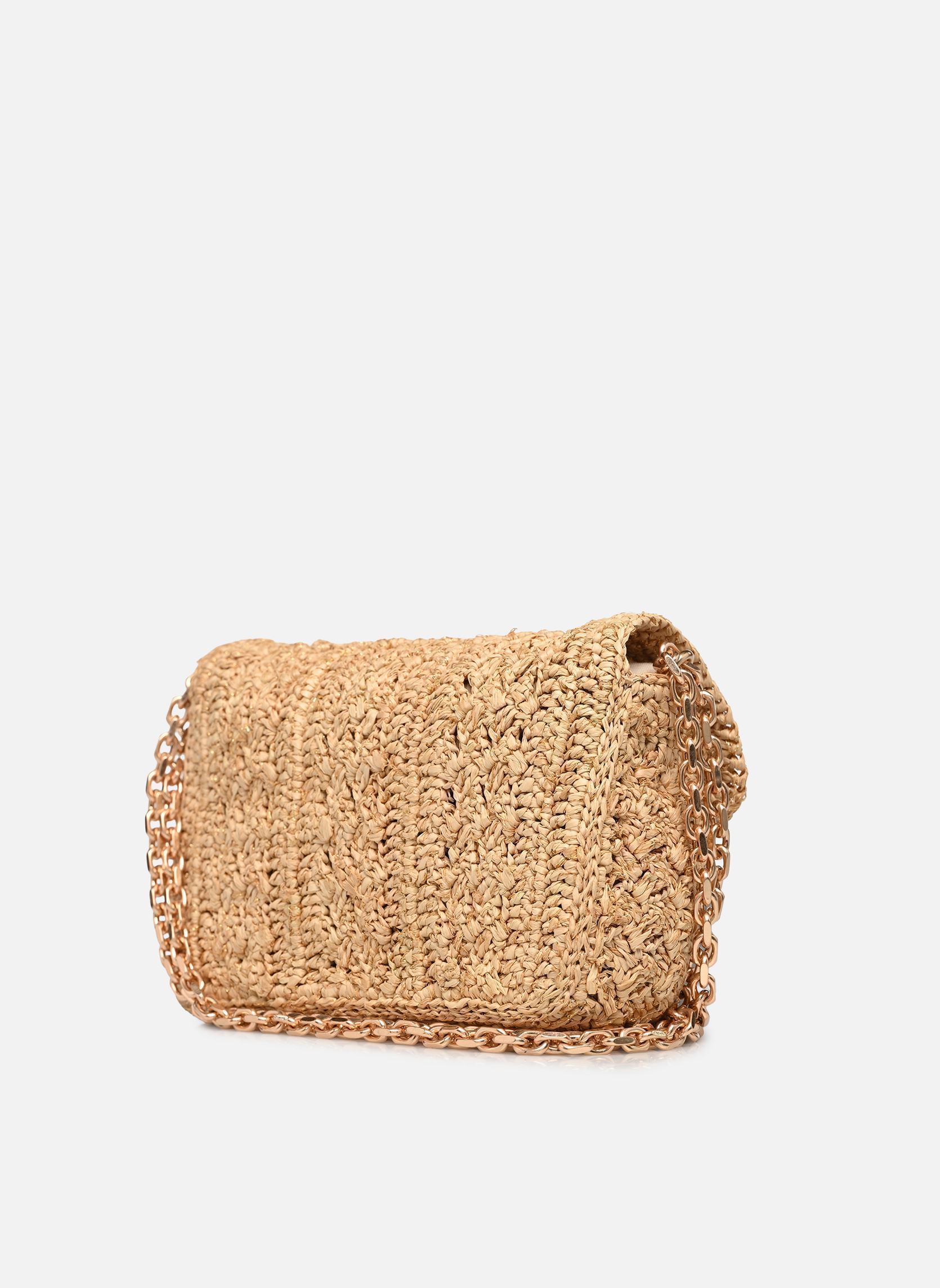 Sacs bandoulière Nano Moon Raphia Sac A Rabat femme beige Vanessa Bruno Sacs bandoulière Nano Moon Raphia Sac A Rabat femme beige CUIVRE