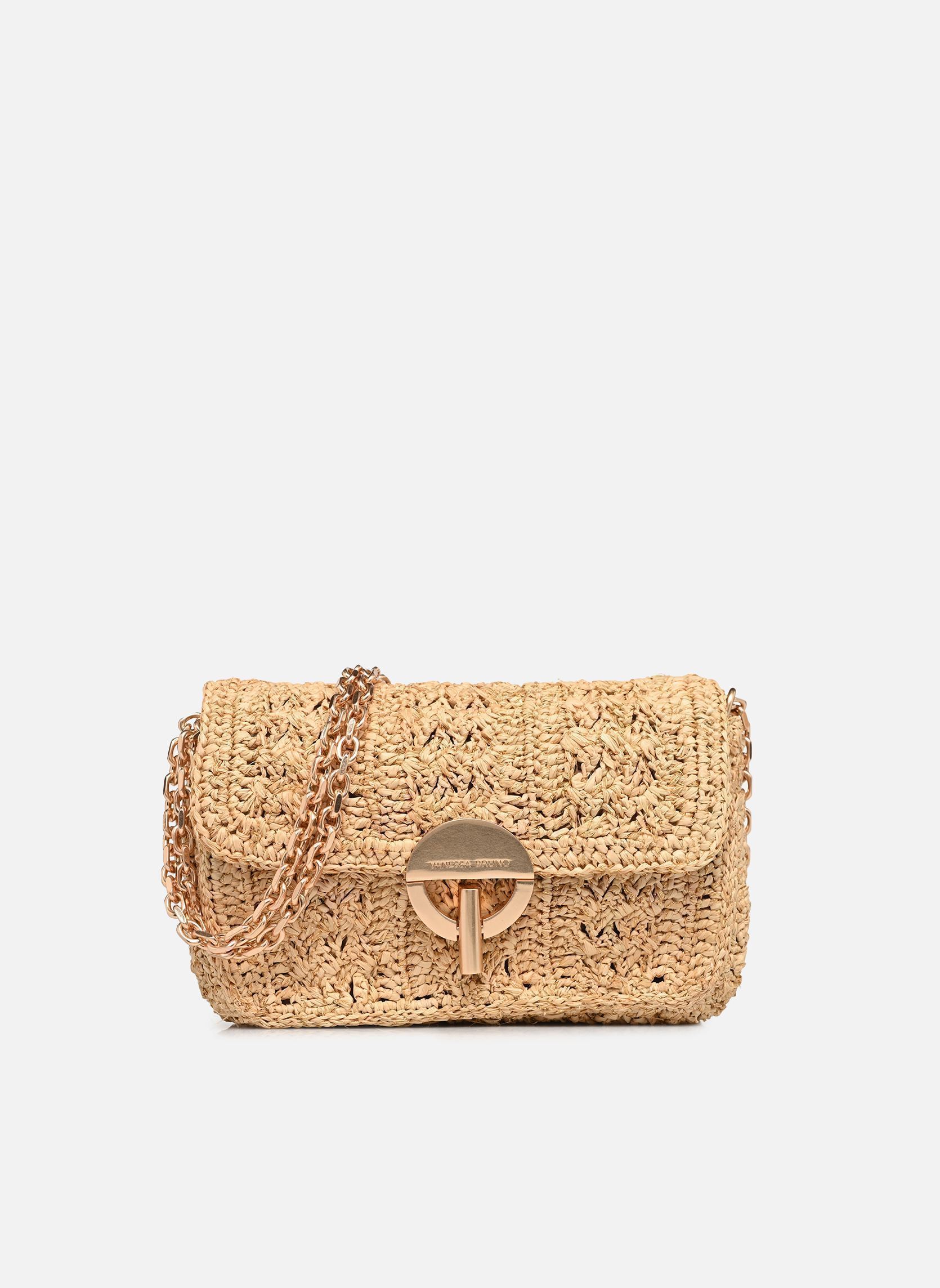 Sacs bandoulière Nano Moon Raphia Sac A Rabat femme beige Vanessa Bruno Sacs bandoulière Nano Moon Raphia Sac A Rabat femme beige CUIVRE
