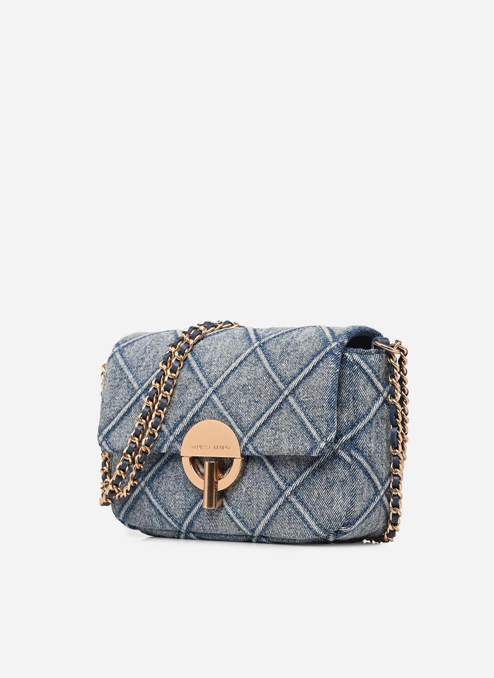 Schoudertassen Moon Moyen En Denim dames blauw Vanessa Bruno Schoudertassen Moon Moyen En Denim dames blauw BLEU