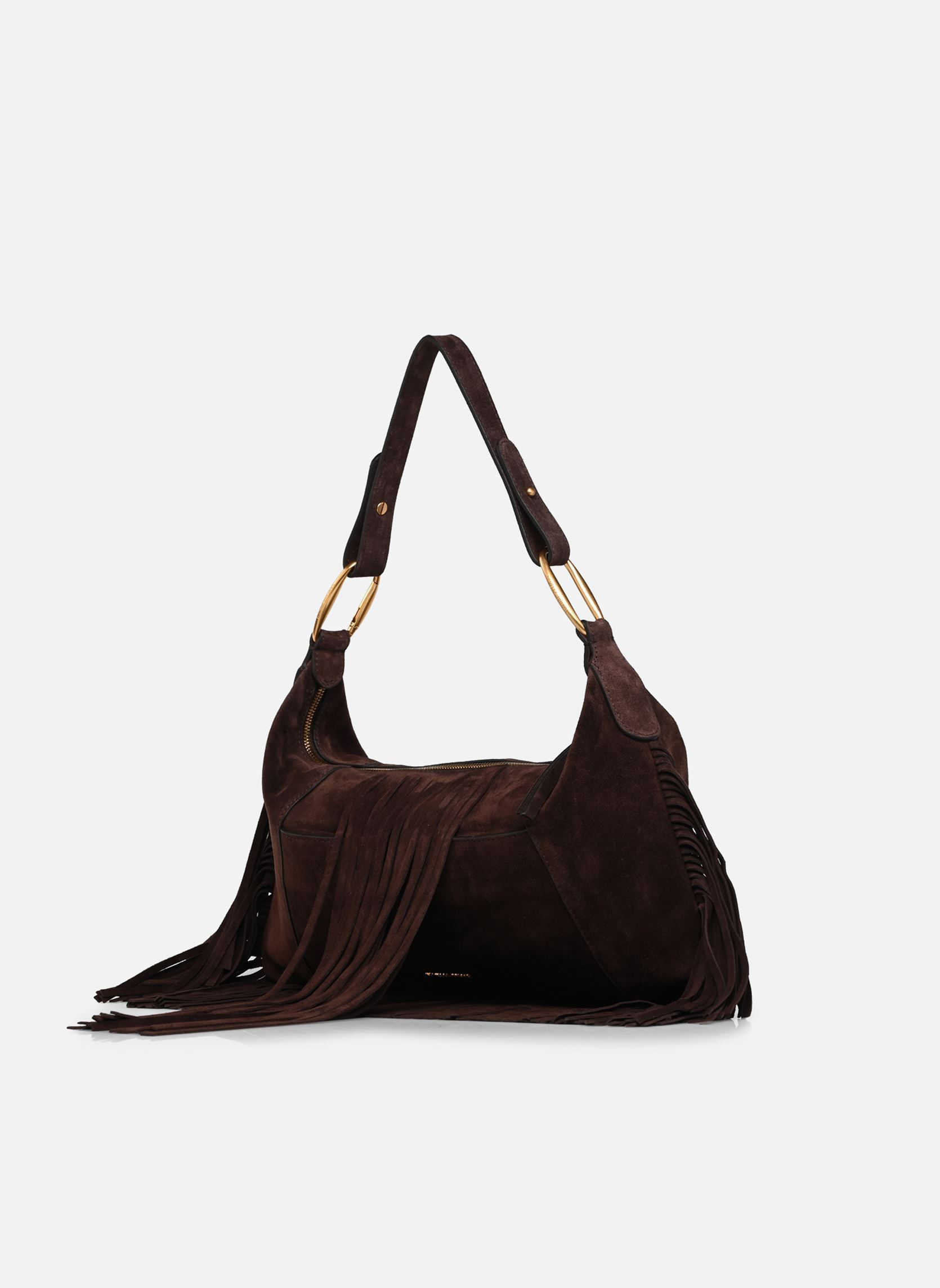 Taschen Mathilde Franges Pochette Epaule damen braun Vanessa Bruno Taschen Mathilde Franges Pochette Epaule damen braun CHOCOLAT