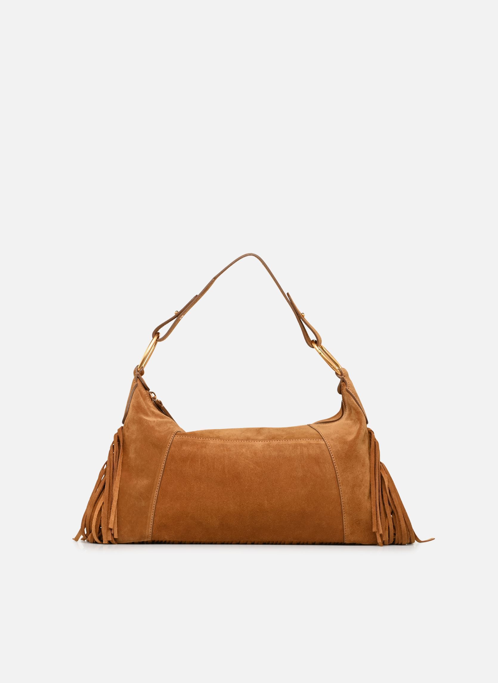 Sacs bandoulière Mathilde Franges Pochette Epaule femme marron Vanessa Bruno Sacs bandoulière Mathilde Franges Pochette Epaule femme marron NOISETTE