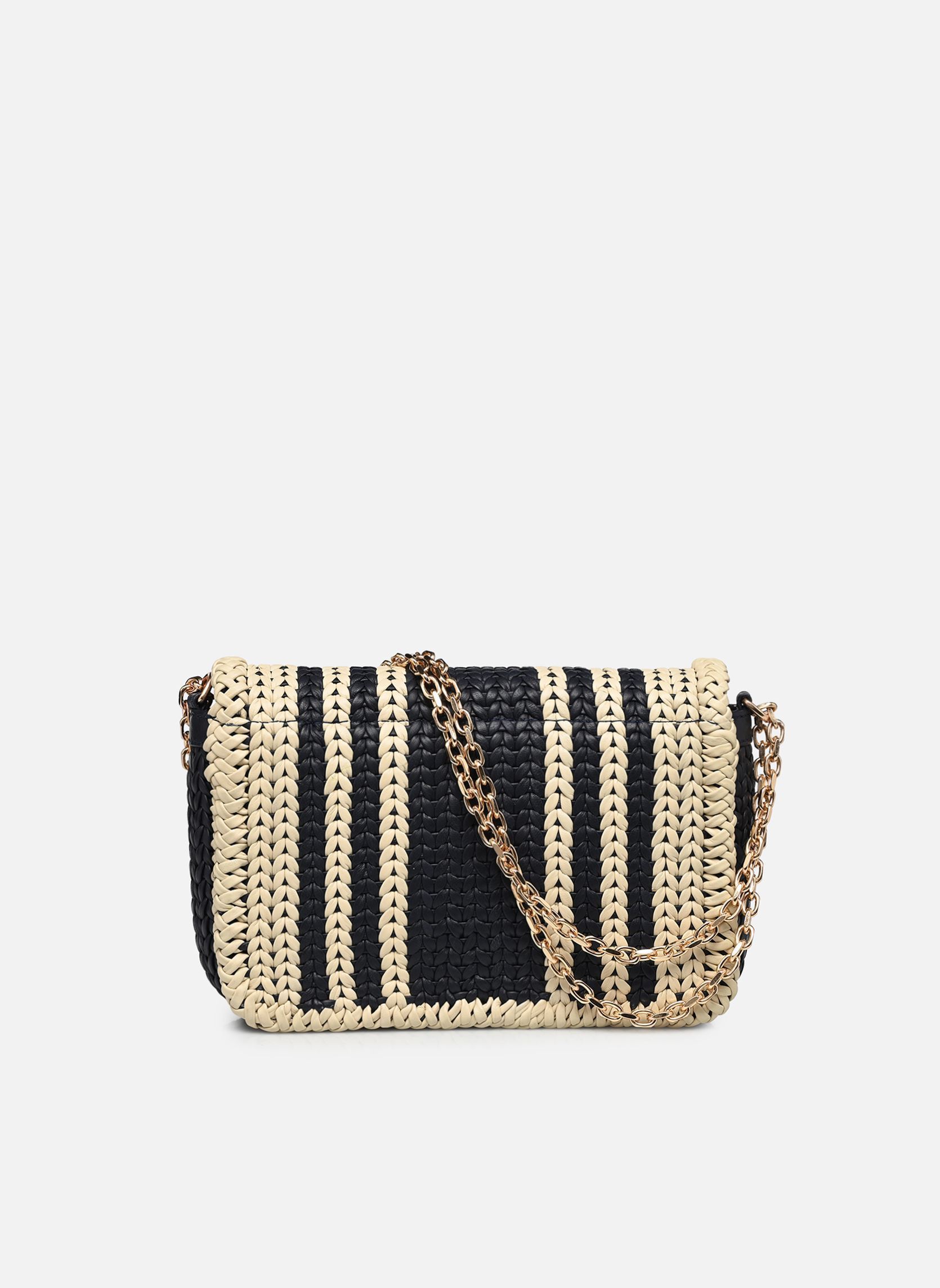 Schoudertassen Moon Moyen cuir Rayures Bicolore dames blauw Vanessa Bruno Schoudertassen Moon Moyen cuir Rayures Bicolore dames blauw Marine/Creme