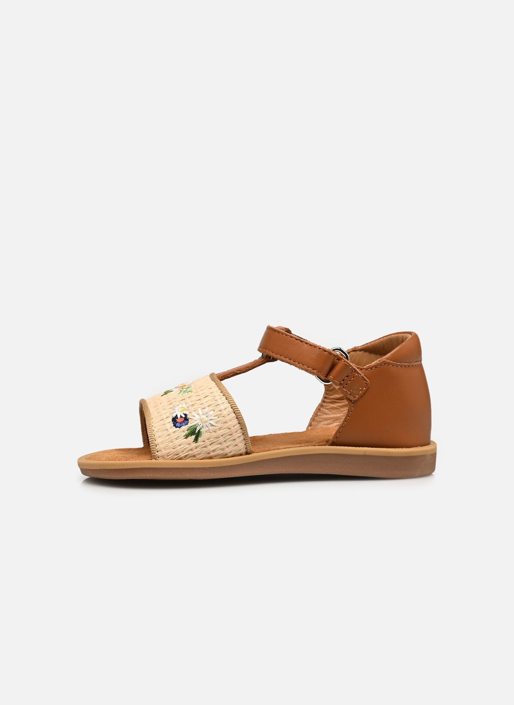 Sandalen Poppy Air Natur mädchen braun Pom d Api Sandalen Poppy Air Natur mädchen braun Cuero-Crema