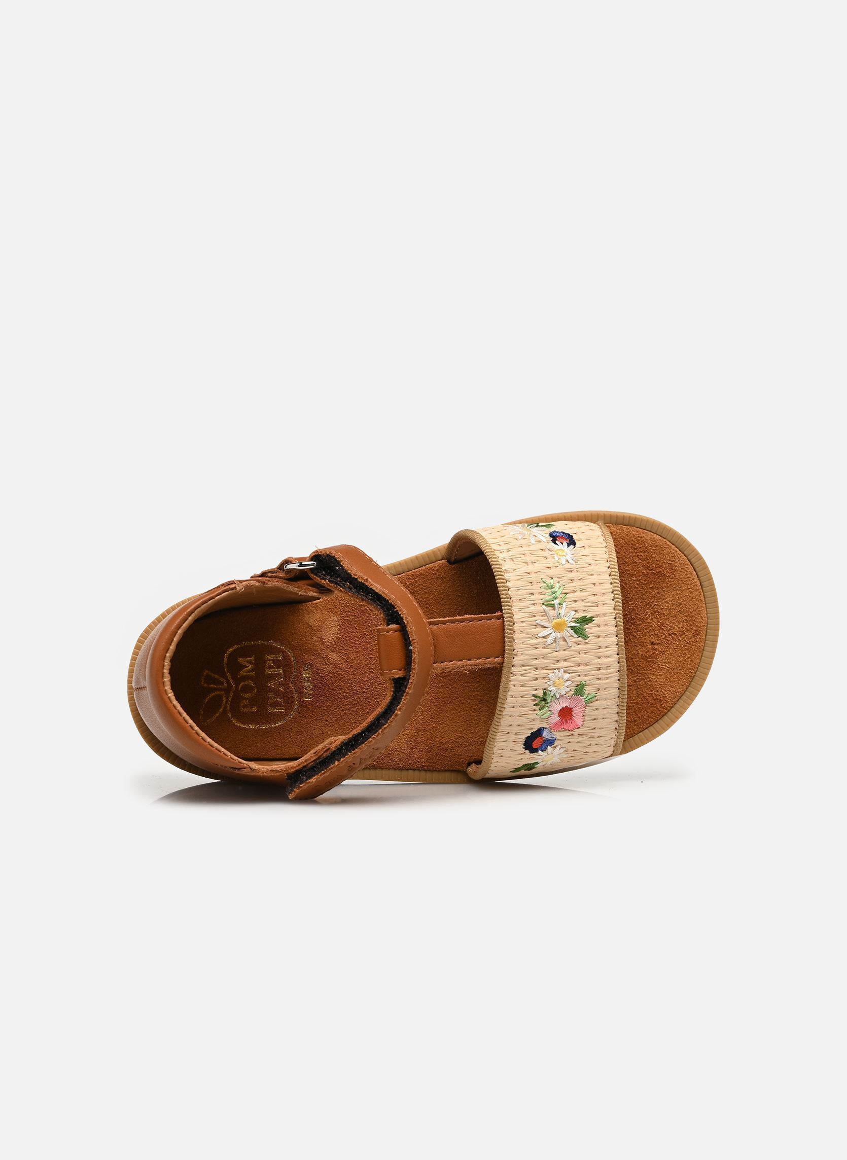 Sandalen Poppy Air Natur mädchen braun Pom d Api Sandalen Poppy Air Natur mädchen braun Cuero-Crema