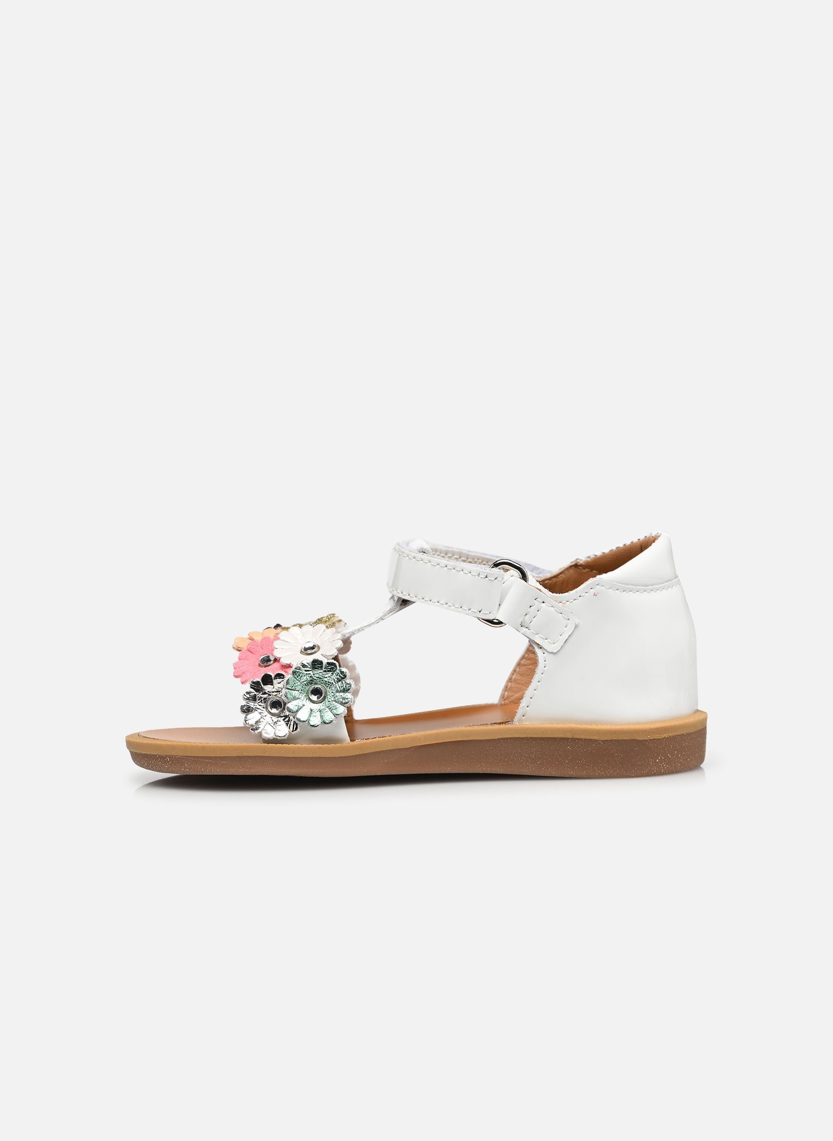 Sandales Poppy Strass Flowers fille blanc Pom d Api Sandales Poppy Strass Flowers fille blanc Blanco-Multi