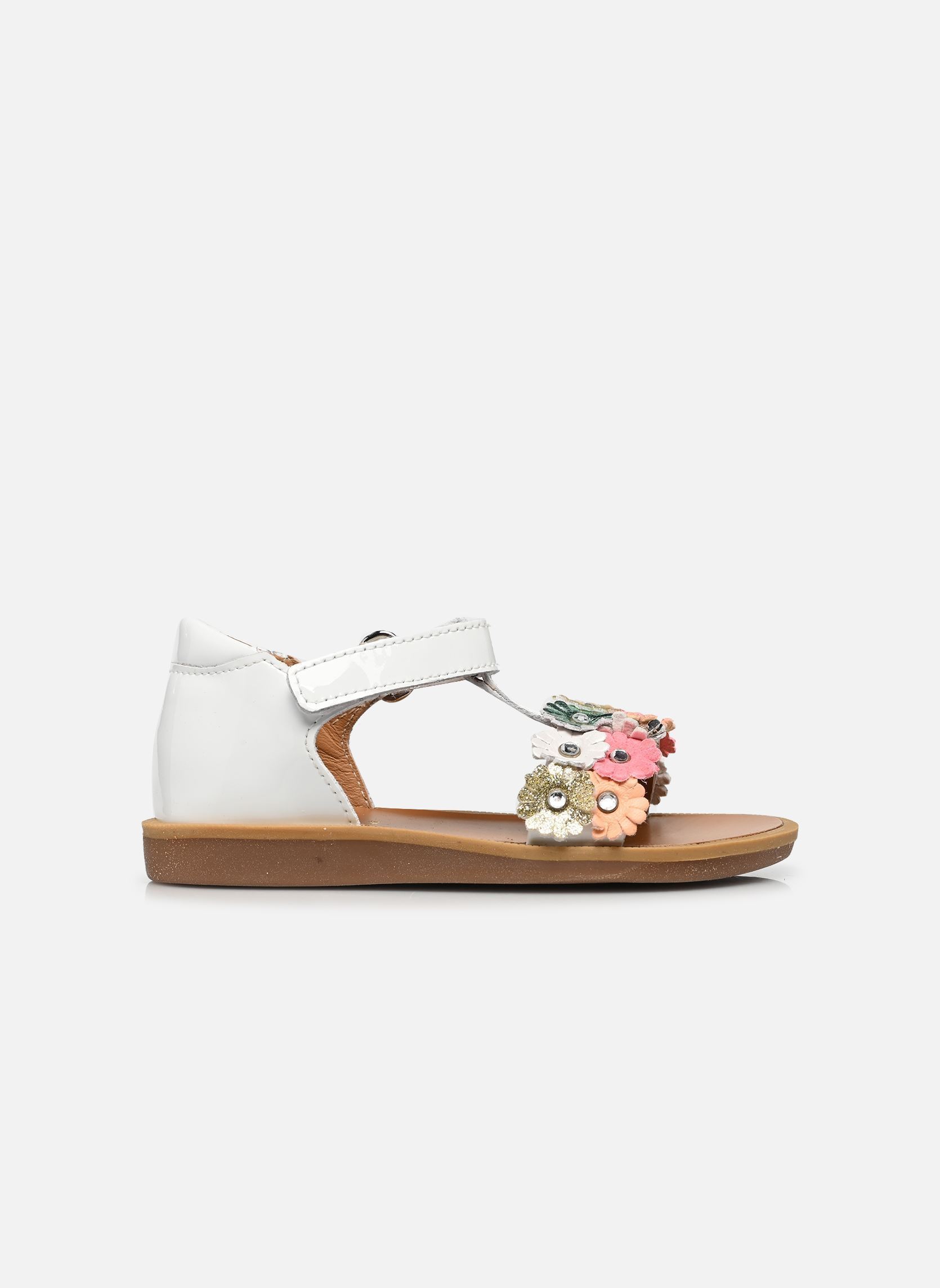 Sandales Poppy Strass Flowers fille blanc Pom d Api Sandales Poppy Strass Flowers fille blanc Blanco-Multi