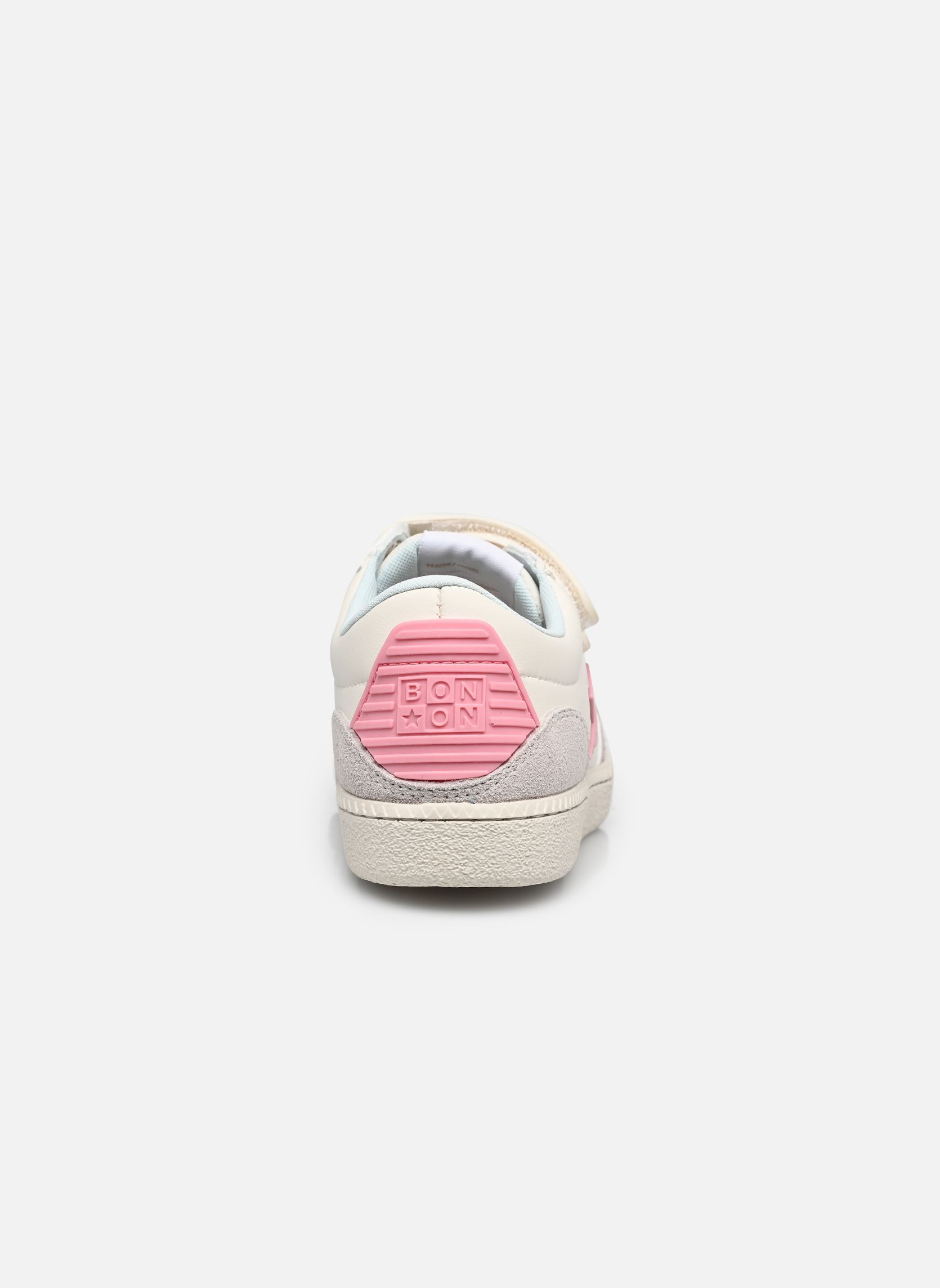 Niedrige Sneaker BT KIX EASY LO CUT mädchen weiß Bonton Niedrige Sneaker BT KIX EASY LO CUT mädchen weiß Off White-Pink