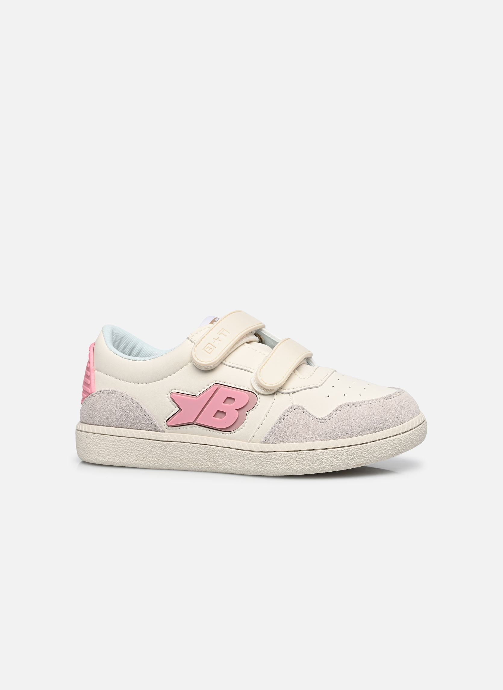 Niedrige Sneaker BT KIX EASY LO CUT mädchen weiß Bonton Niedrige Sneaker BT KIX EASY LO CUT mädchen weiß Off White-Pink