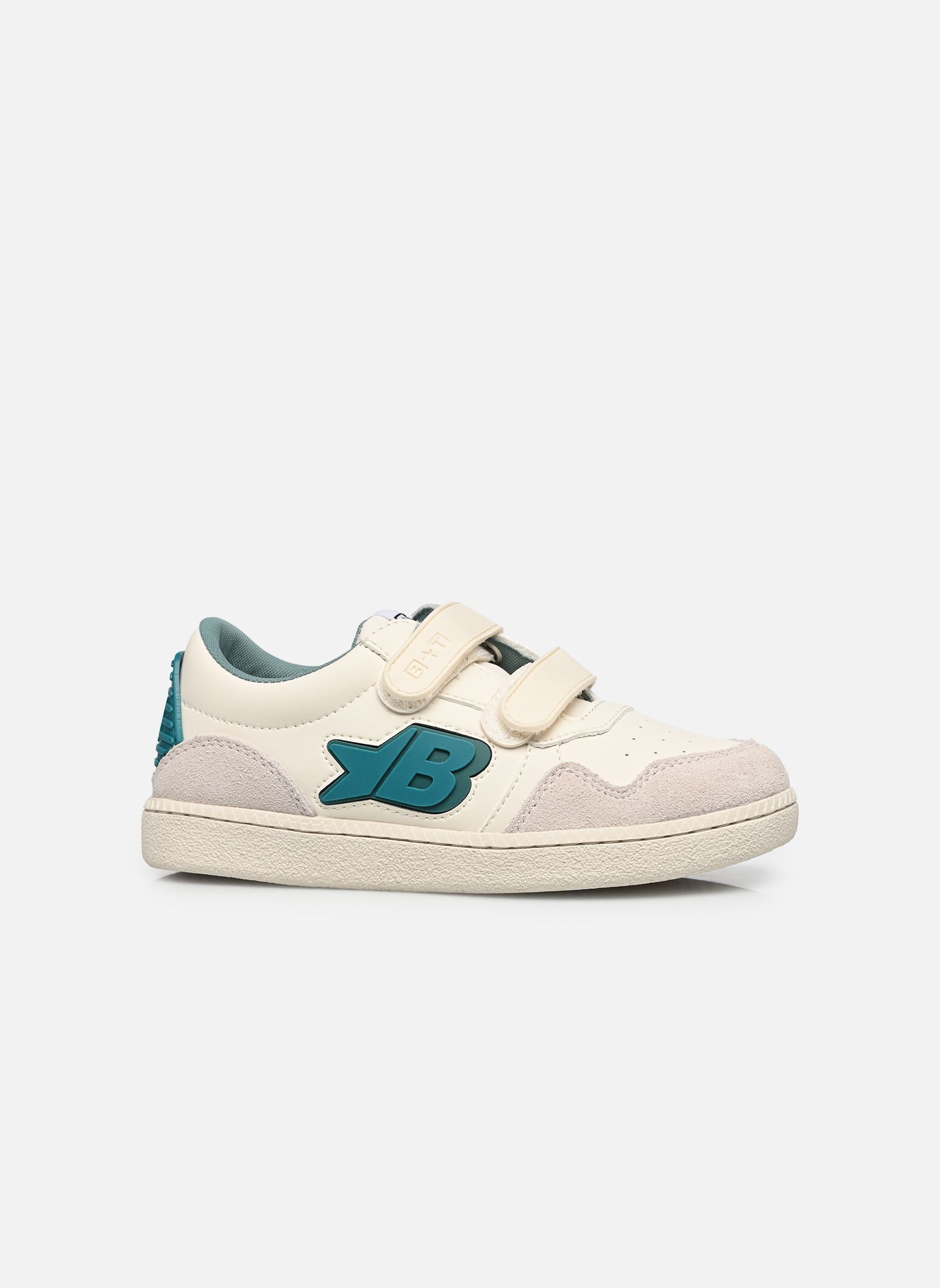 Baskets basses BT KIX EASY LO CUT garçon blanc Bonton Baskets basses BT KIX EASY LO CUT garçon blanc Off White-Green