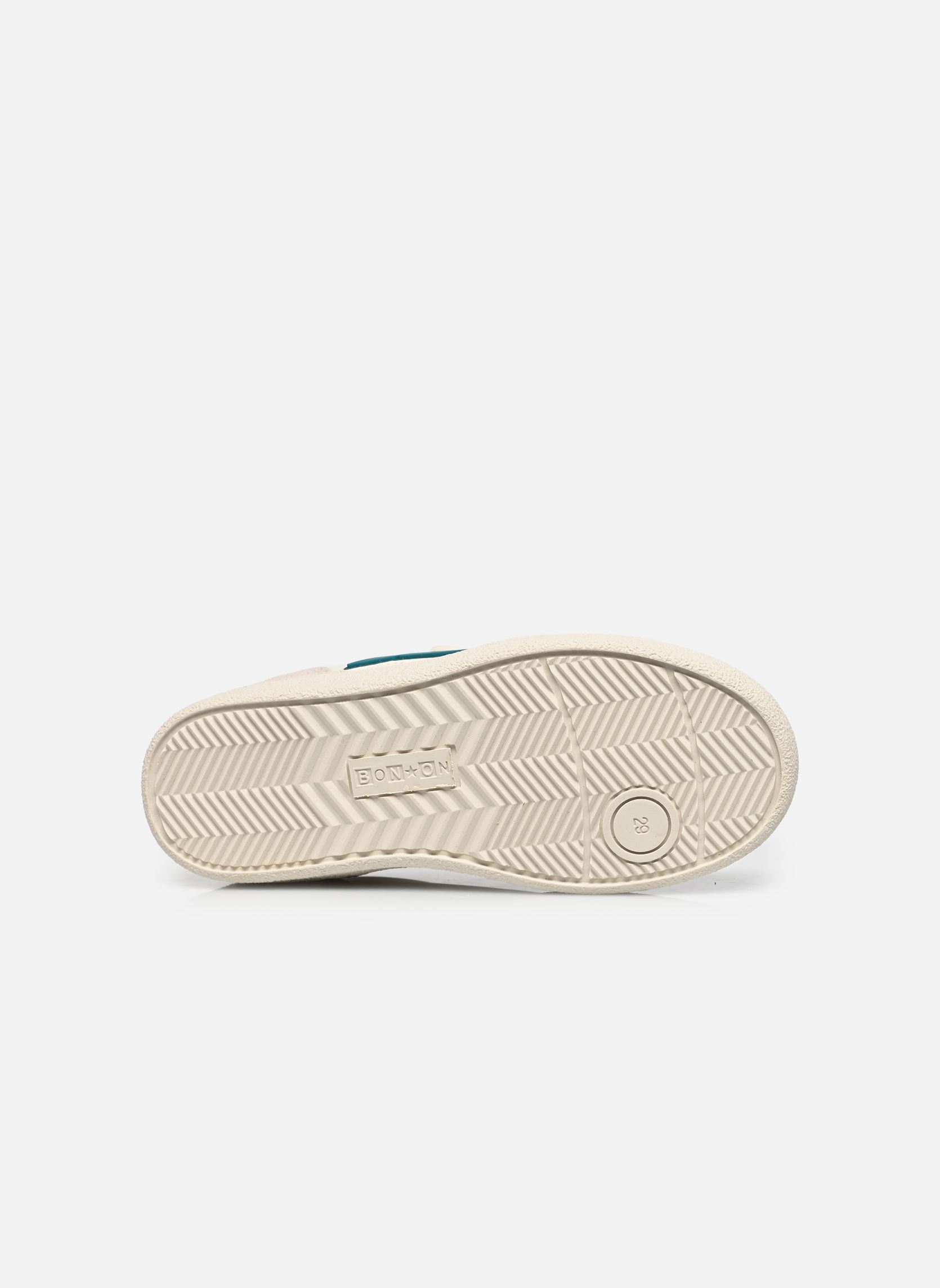 Baskets basses BT KIX EASY LO CUT garçon blanc Bonton Baskets basses BT KIX EASY LO CUT garçon blanc Off White-Green