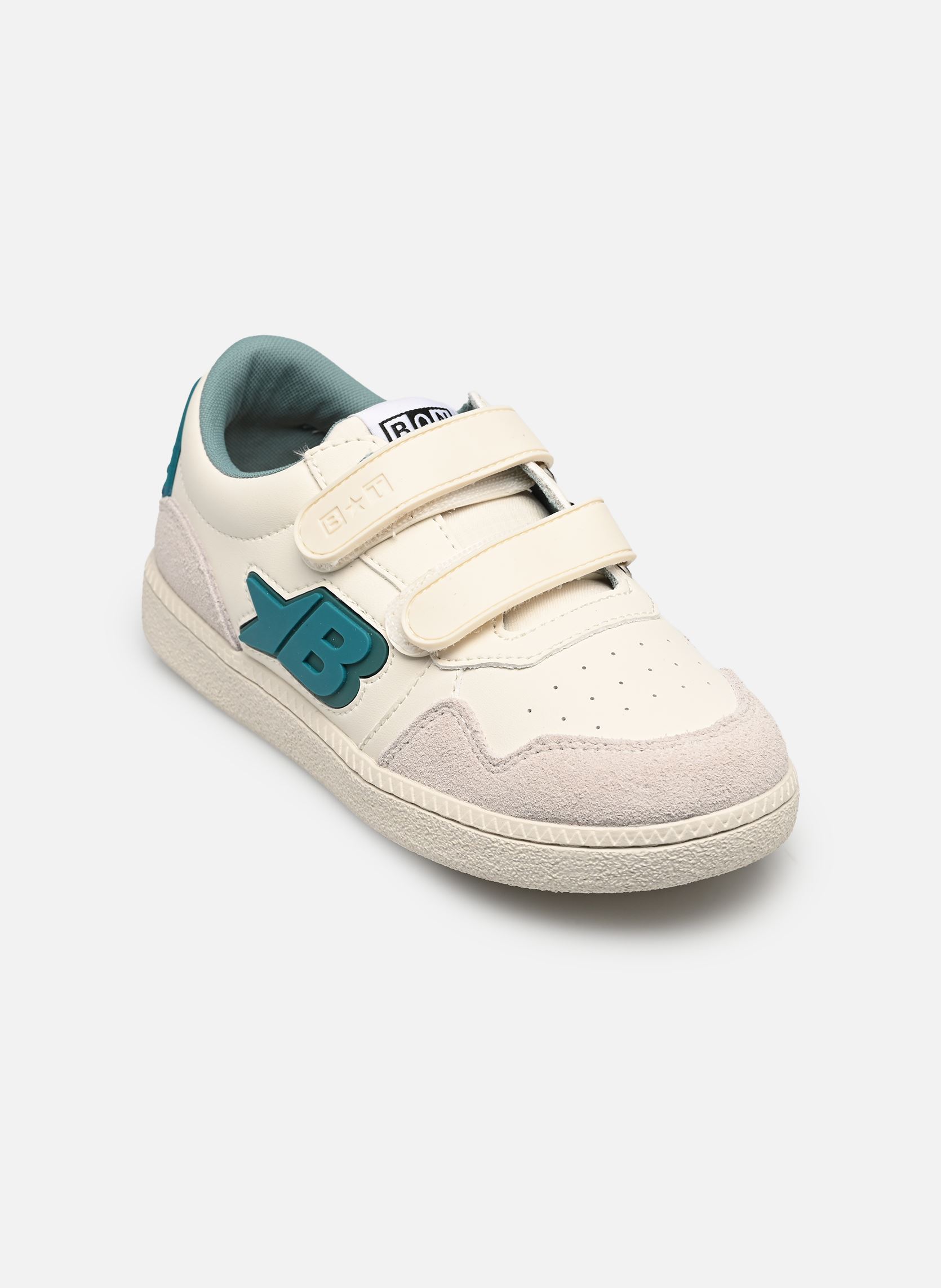 Baskets basses BT KIX EASY LO CUT garçon blanc Bonton Baskets basses BT KIX EASY LO CUT garçon blanc Off White-Green