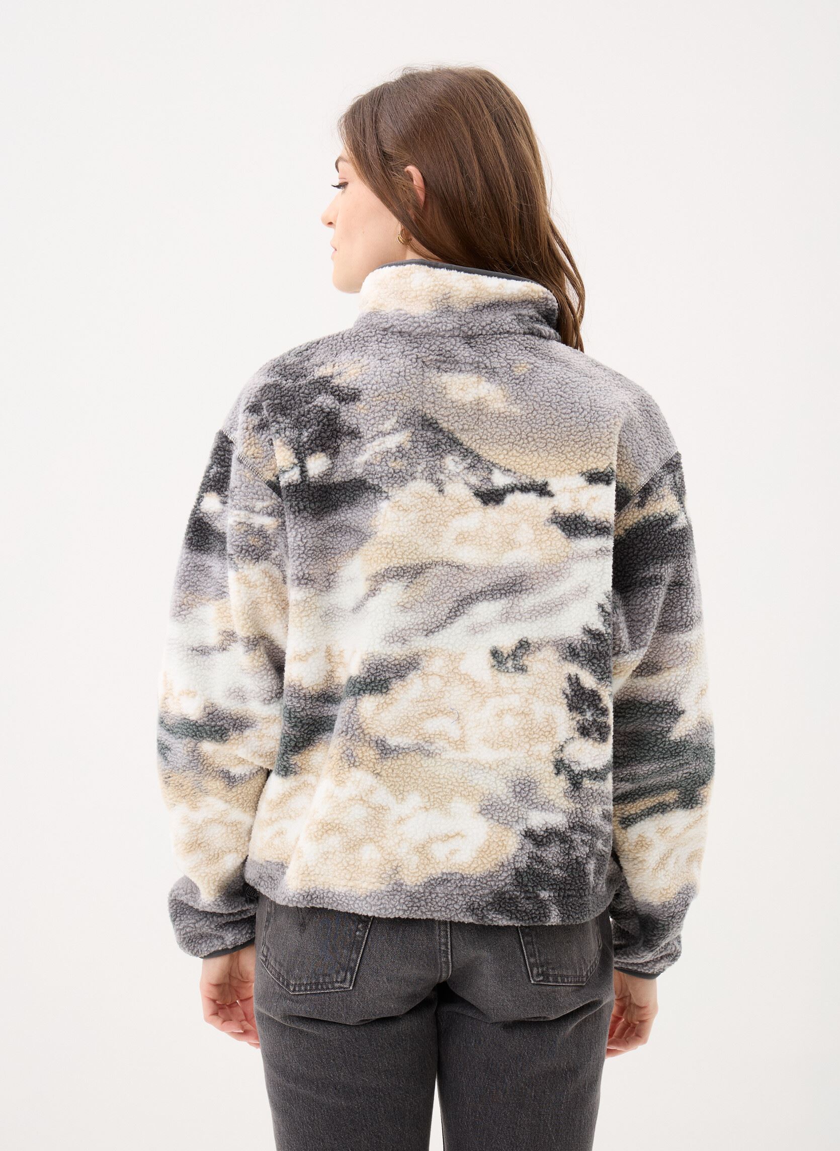 Maglioni in pile Helvetia™ II Printed Cropped Half Snap donna grigio Columbia Maglioni in pile Helvetia™ II Printed Cropped Half Snap donna grigio SHARK, DREAMING