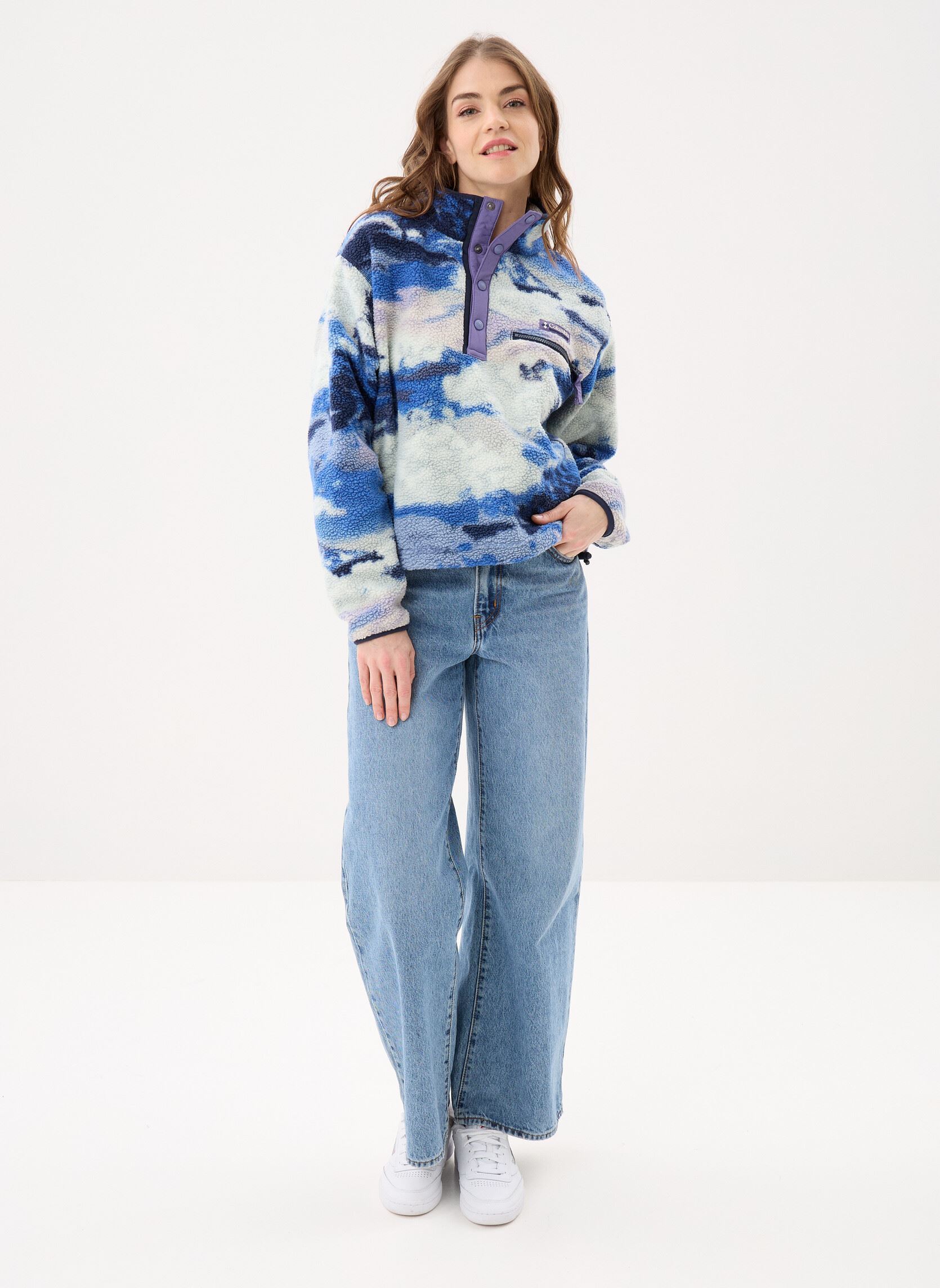 Pulls polaire Helvetia™ II Printed Cropped Half Snap femme bleu Columbia Pulls polaire Helvetia™ II Printed Cropped Half Snap femme bleu NOCTURNAL, DREAMING