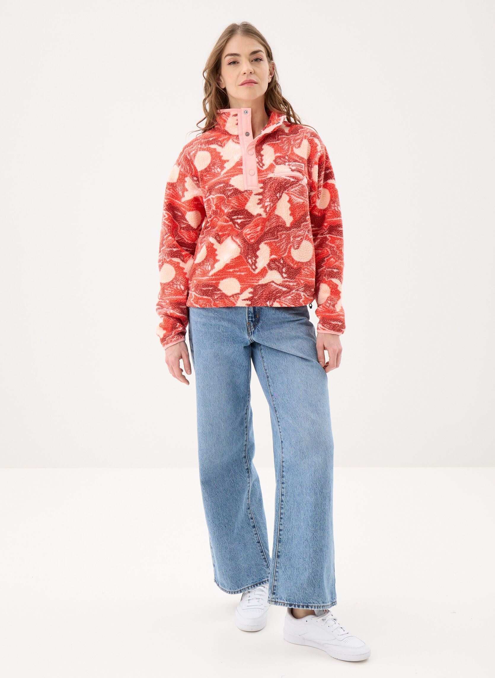 Pulls polaire Helvetia™ II Printed Cropped Half Snap femme orange Columbia Pulls polaire Helvetia™ II Printed Cropped Half Snap femme orange POPPY RED, SUNSCAPE
