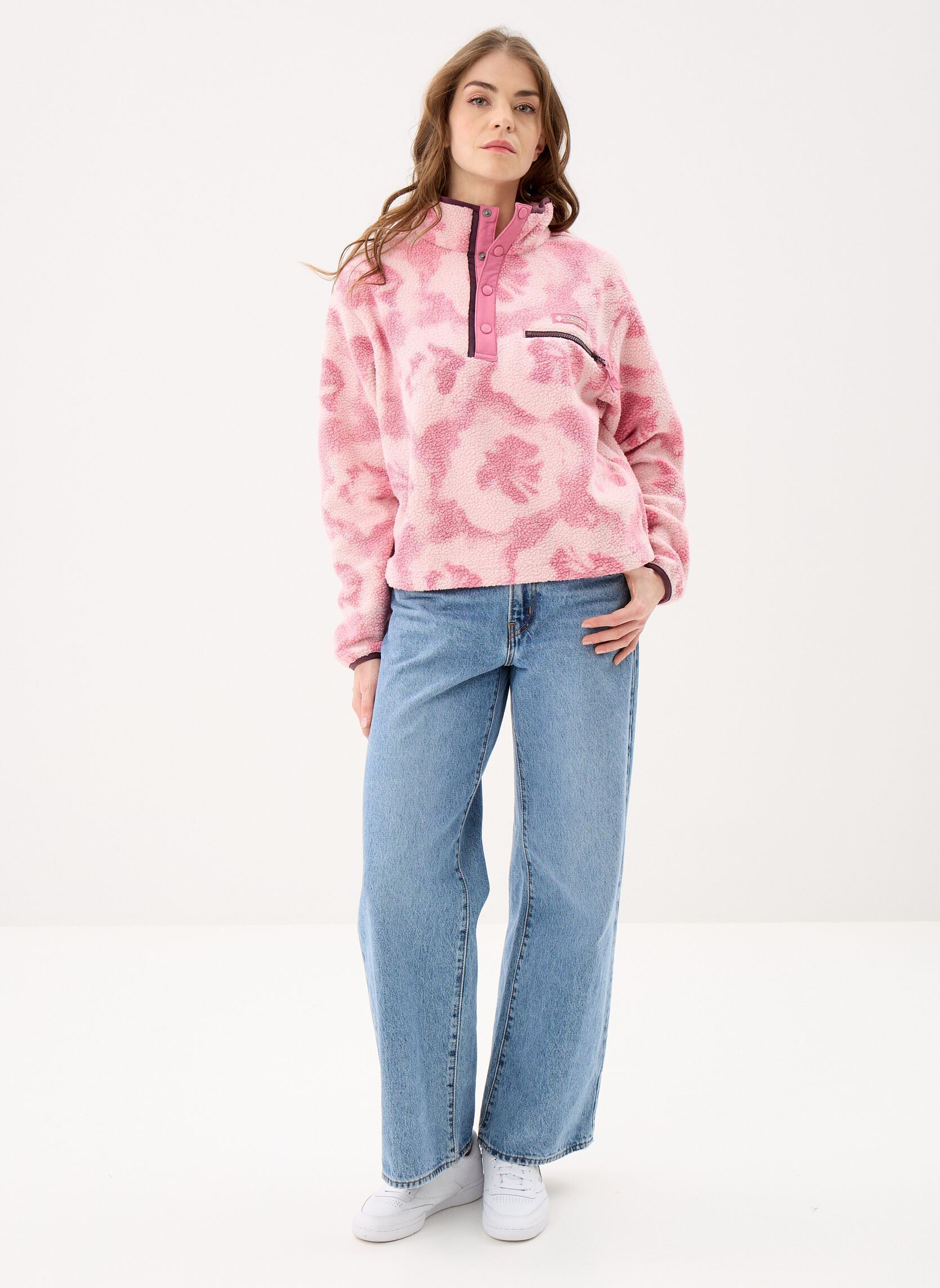 Maglioni in pile Helvetia™ II Printed Cropped Half Snap donna rosa Columbia Maglioni in pile Helvetia™ II Printed Cropped Half Snap donna rosa ROSETTE, SPRAYFLOWER