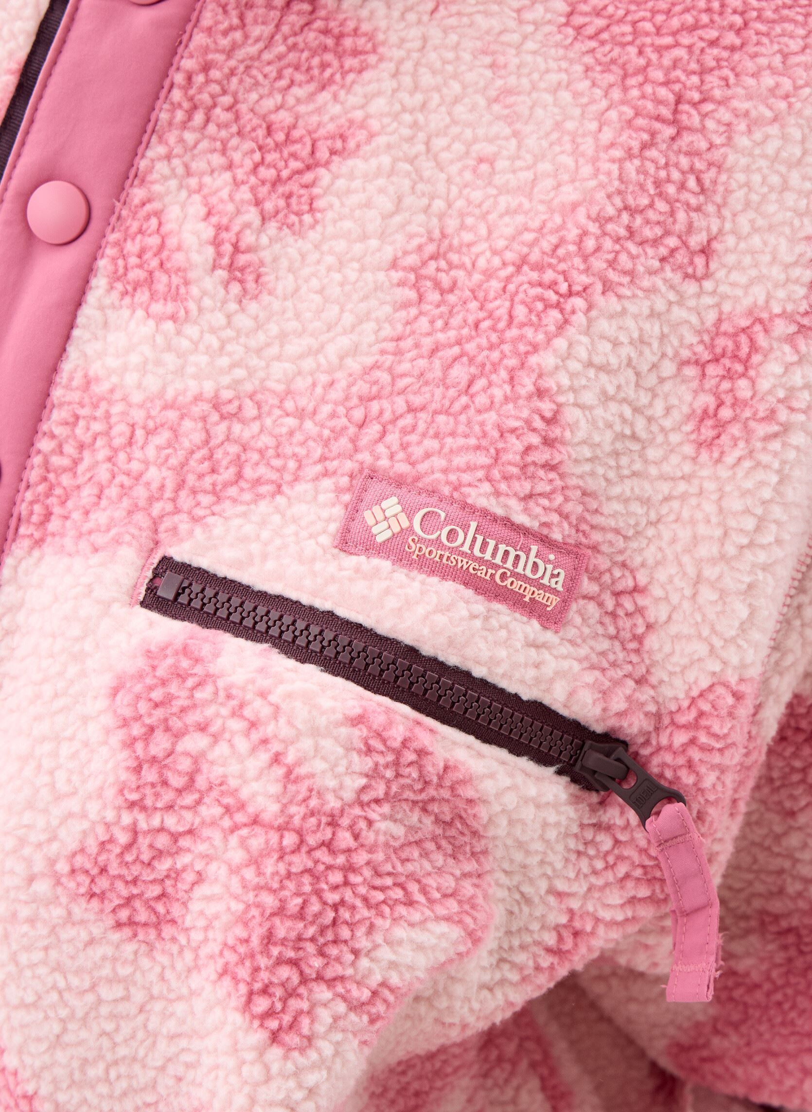 Maglioni in pile Helvetia™ II Printed Cropped Half Snap donna rosa Columbia Maglioni in pile Helvetia™ II Printed Cropped Half Snap donna rosa ROSETTE, SPRAYFLOWER