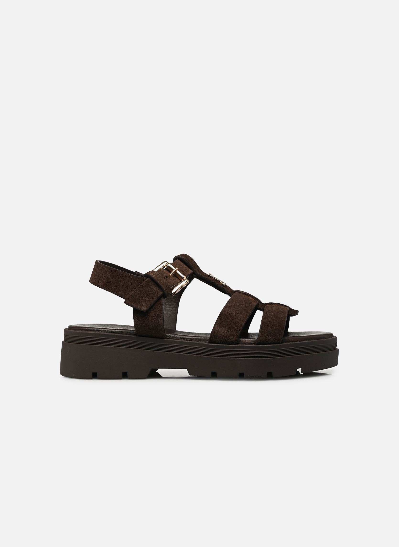 Sandales compensées et plateformes LIVERPOOL femme marron Jonak Sandales compensées et plateformes LIVERPOOL femme marron Croute marron