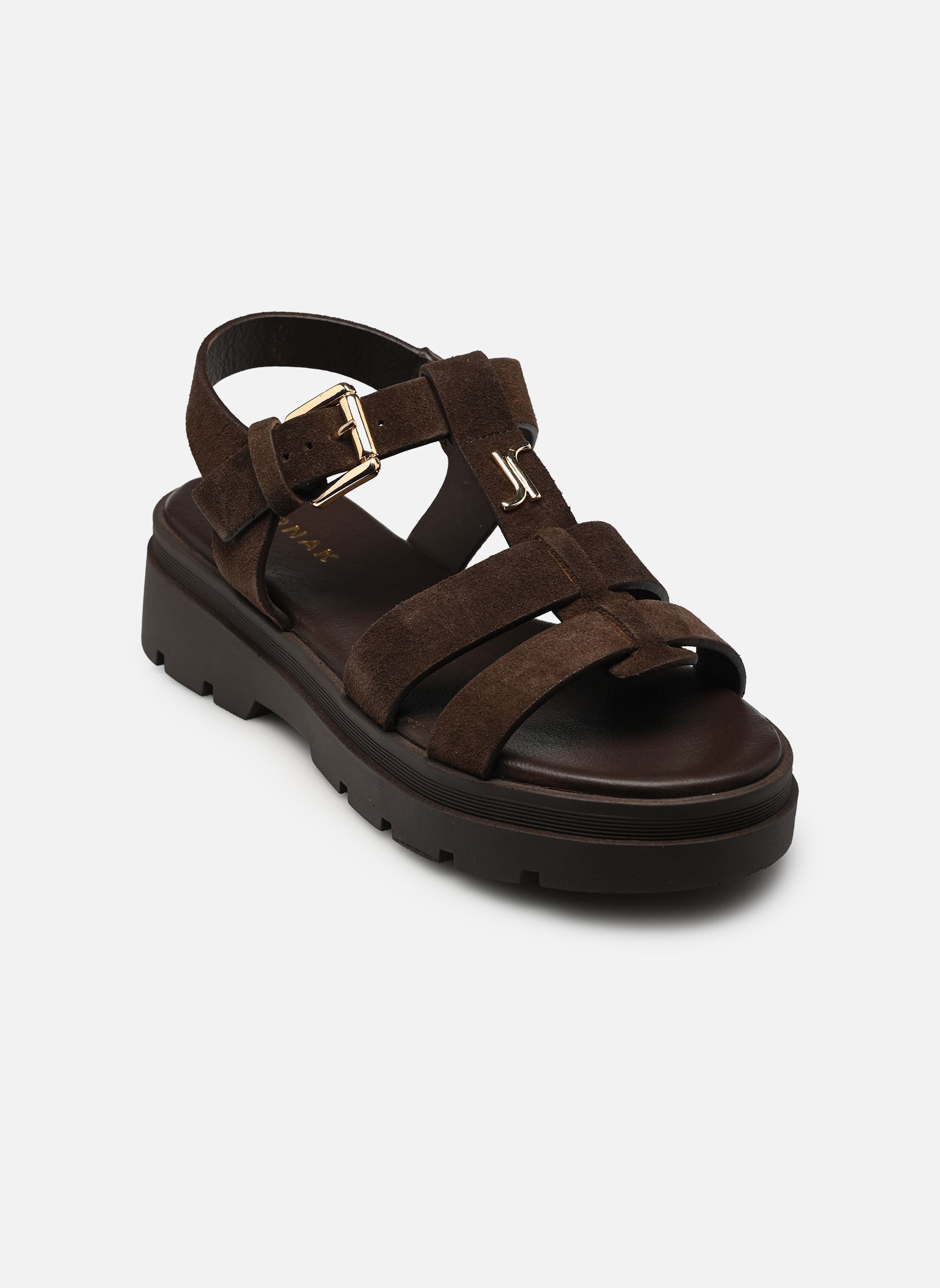 Sandales compensées et plateformes LIVERPOOL femme marron Jonak Sandales compensées et plateformes LIVERPOOL femme marron Croute marron