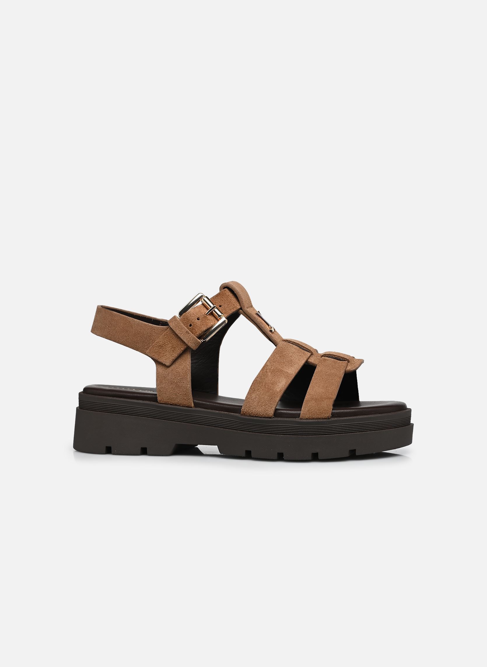 Sandales compensées et plateformes LIVERPOOL femme beige Jonak Sandales compensées et plateformes LIVERPOOL femme beige Croute taupe
