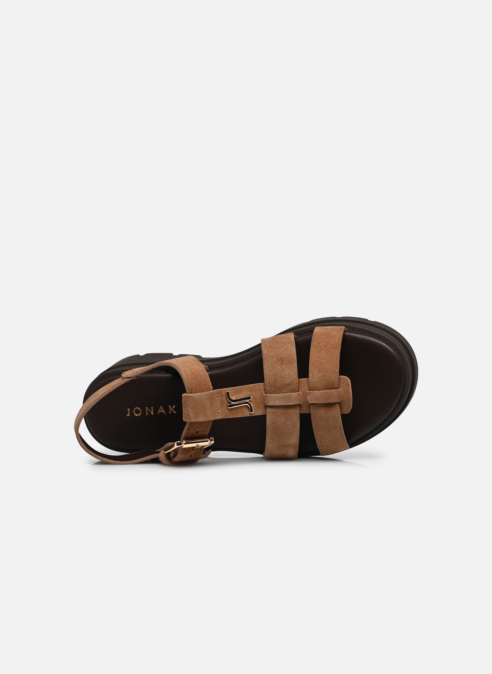 Sandales compensées et plateformes LIVERPOOL femme beige Jonak Sandales compensées et plateformes LIVERPOOL femme beige Croute taupe