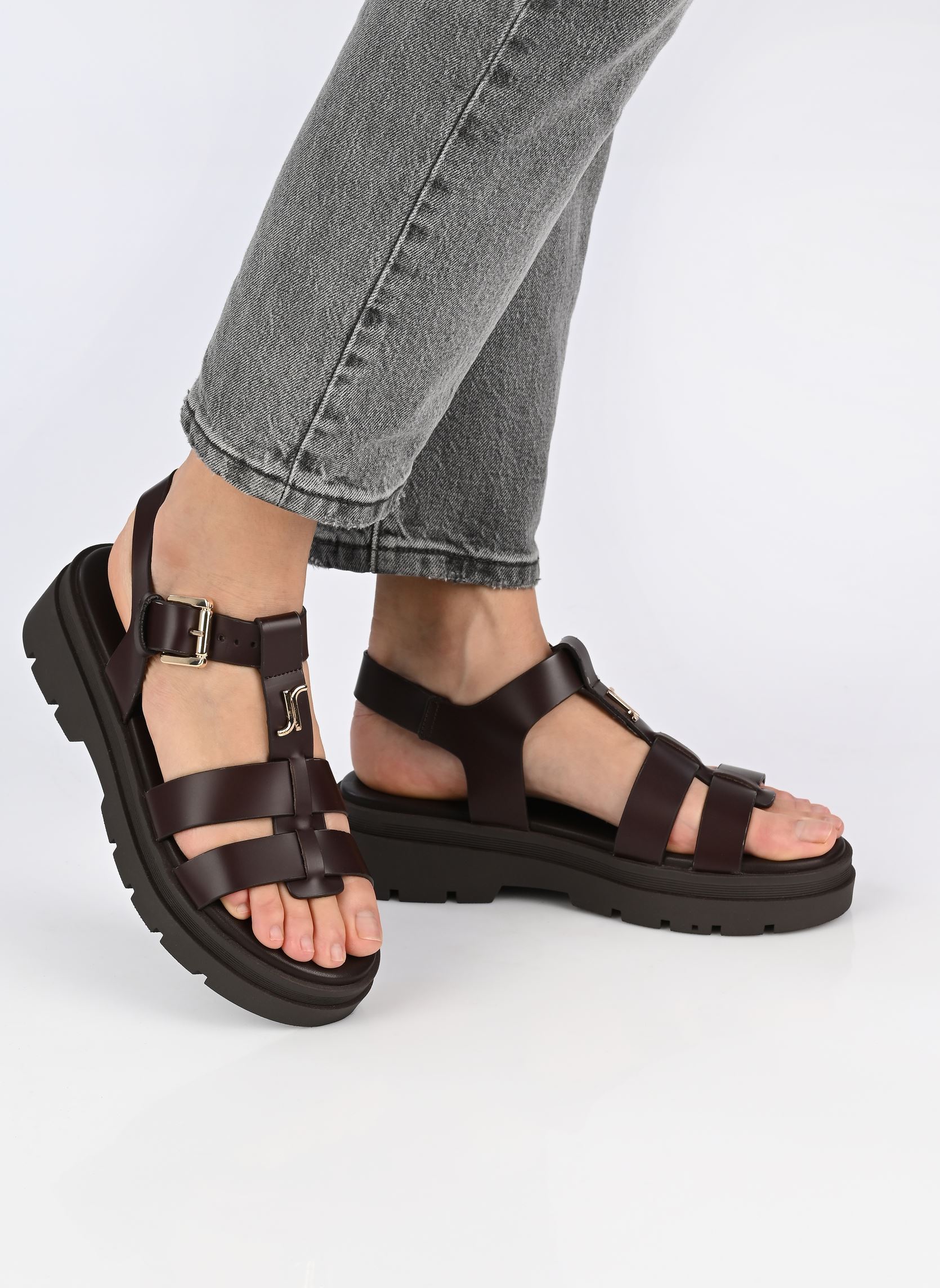 Keil- und Plateausandalen LIVERPOOL damen braun Jonak Keil- und Plateausandalen LIVERPOOL damen braun Cuir Marron