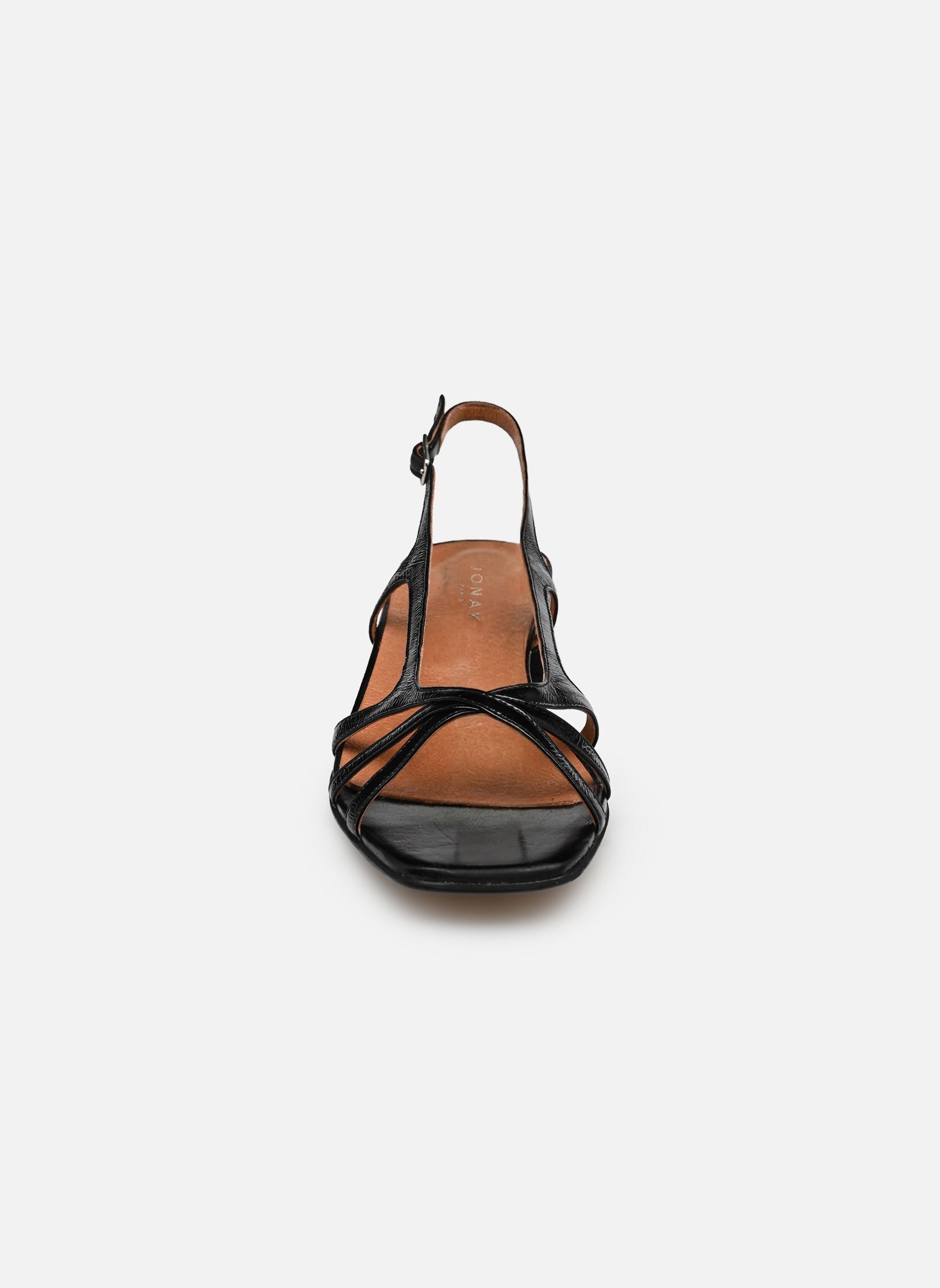 Sandales ARGOS femme noir Jonak Sandales ARGOS femme noir cuir brillant noir